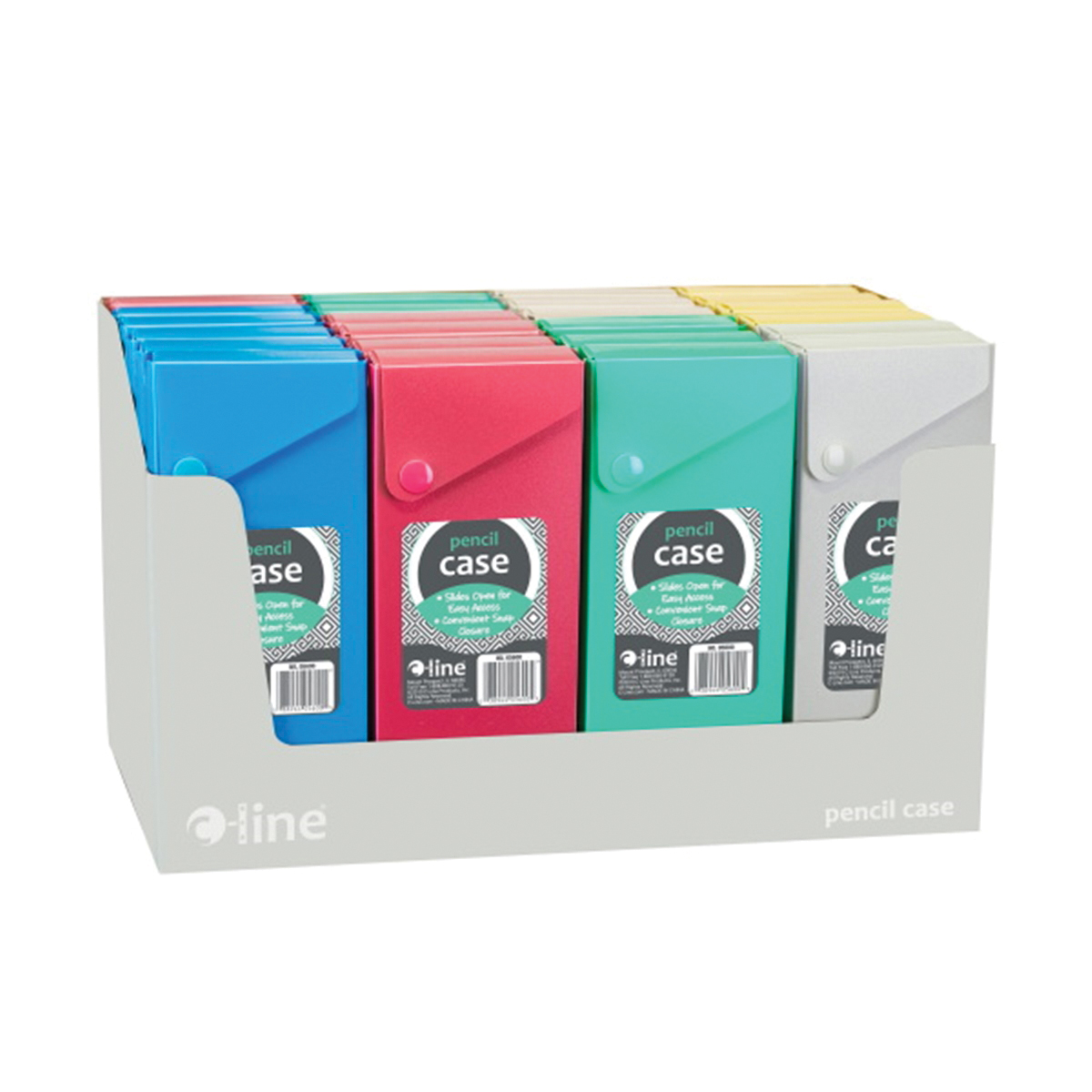 C-Line Tropic Tones 05600 Slider Pencil Case, Polypropylene, Assorted - 2