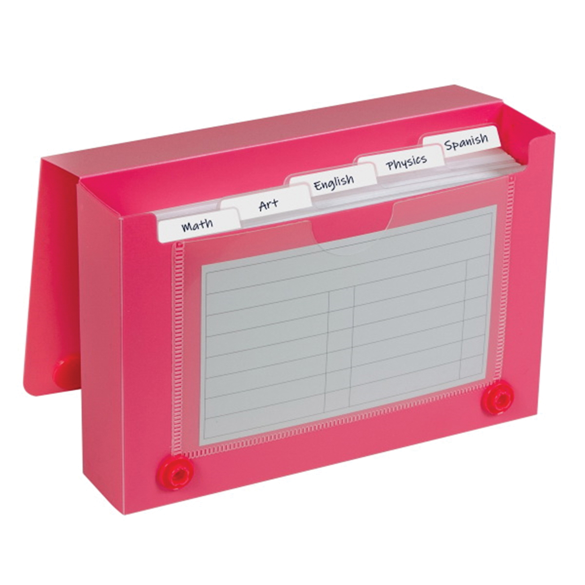 C-Line 58335 Index Card Case, Polypropylene, Sandy Gray/Seafoam Green/Seaside Blue/Sunny Yellow/Sunset Red - 3