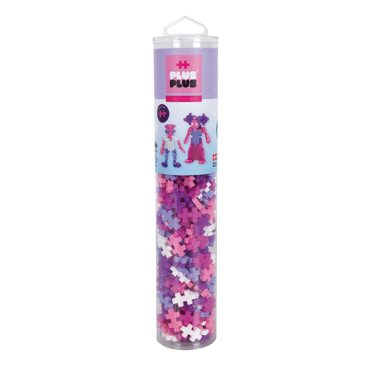 Plus-Plus 05061 Building Tube Set, 8 years and Up, Basic White/Pastel Pink/Pastel Purple/Pink Glitter/Purple Glitter - 3