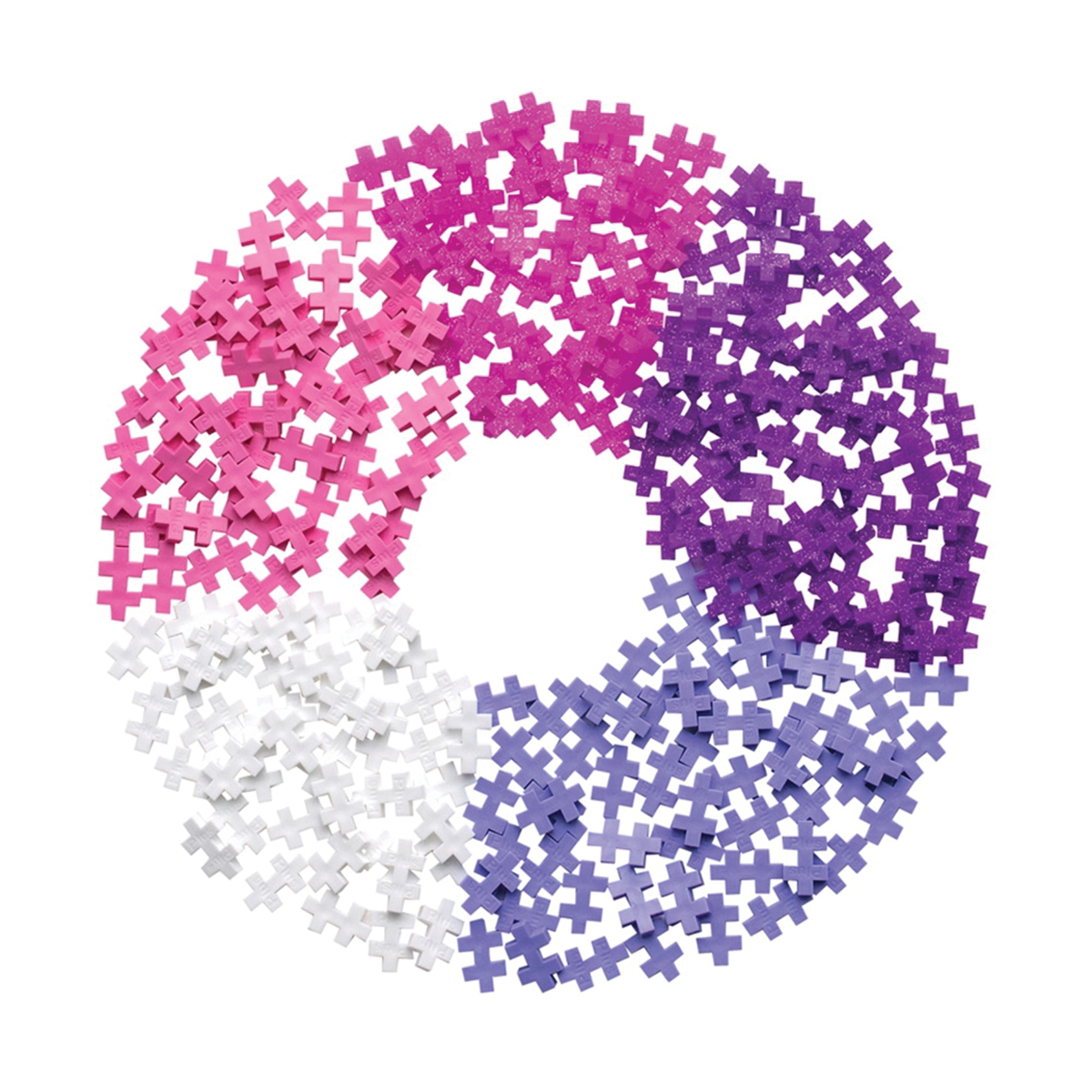 Plus-Plus 05061 Building Tube Set, 8 years and Up, Basic White/Pastel Pink/Pastel Purple/Pink Glitter/Purple Glitter - 4