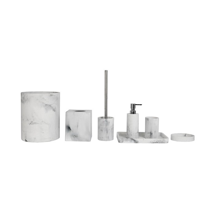 Moda Michaelangelo Series 105444 Bathroom Tray, Resin, Gray Marble - 2