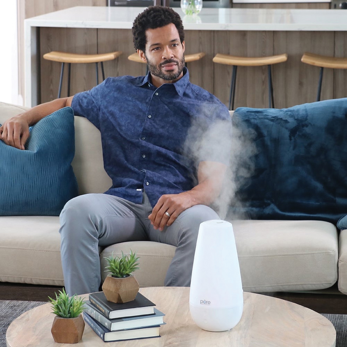 pure enrichment PureSpa XL PESPAXL Aroma Diffuser/Humidifier/Mood Light, 100 to 240 V, 12 W, 2 L Tank - 2