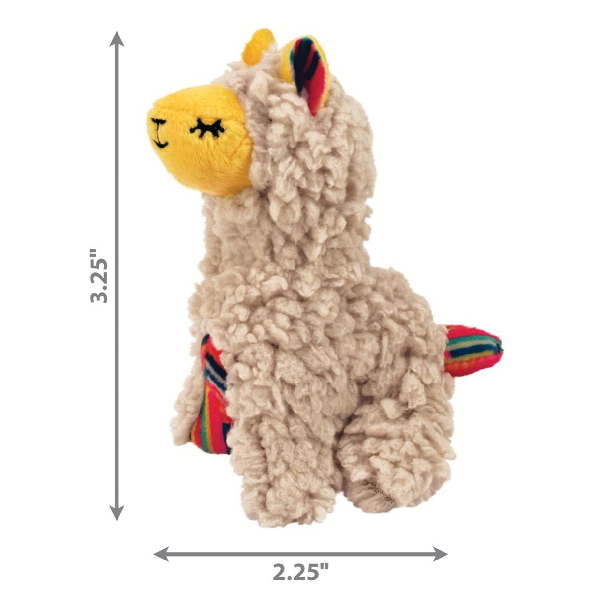 Kong CSF53 Cat Toy, One-Size, Softies Buzzy Llama, Plush, Beige - 4