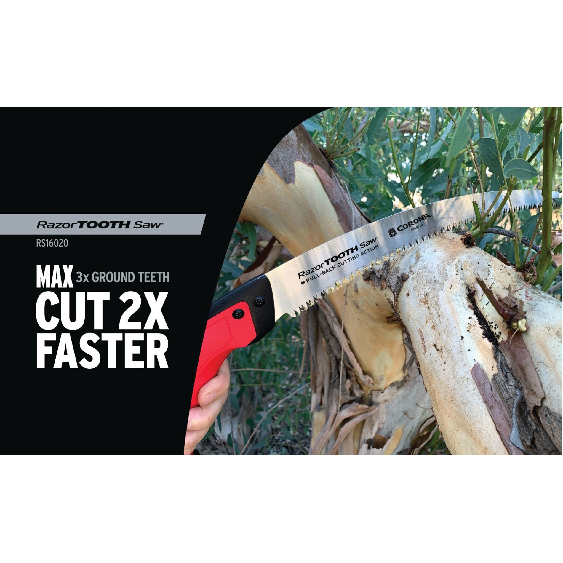 Corona RS16020 Curved Pruning Saw, 14 in Blade, SK5 Steel Blade, 6 TPI, Rubber Handle, Non-Slip Handle - 2