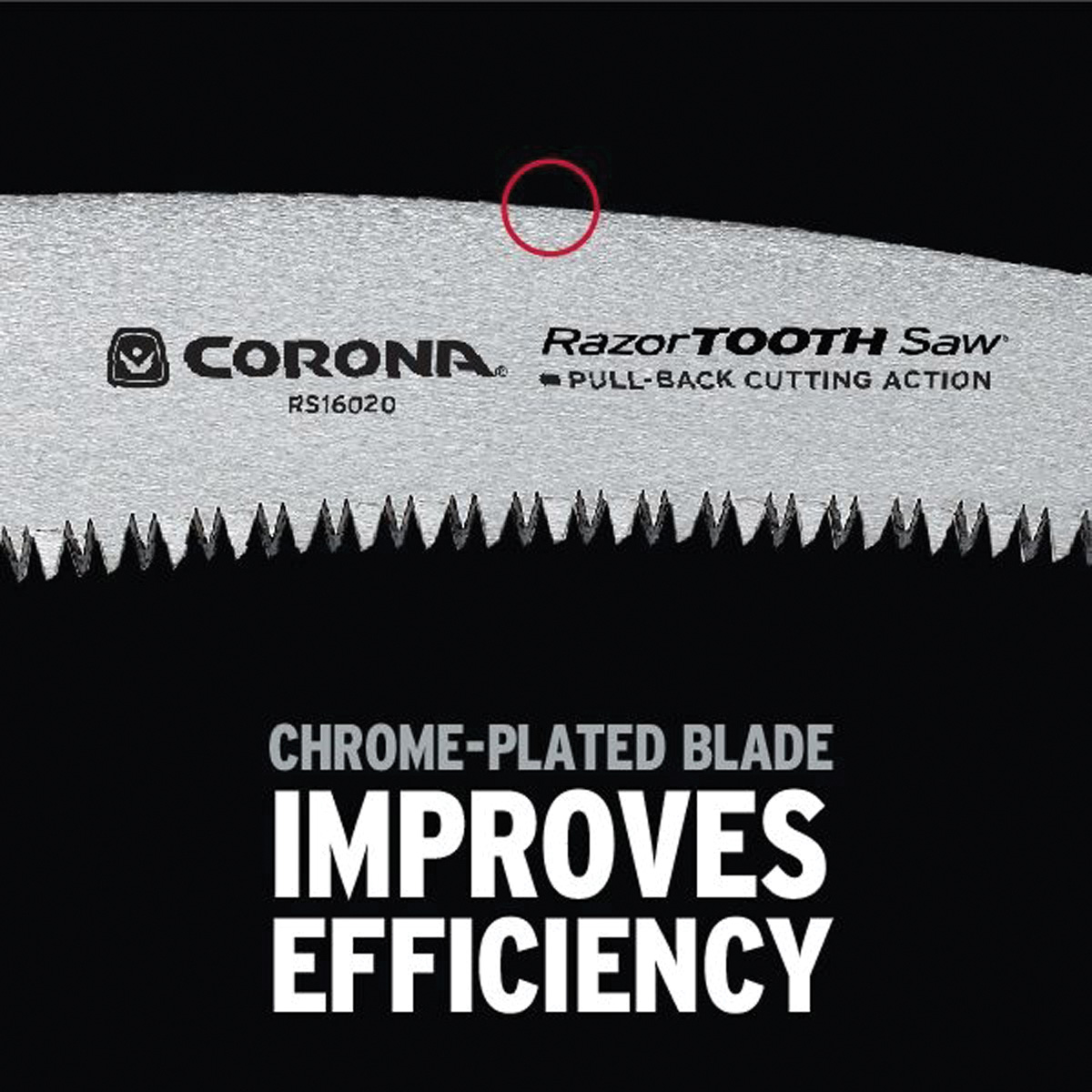 Corona RS16020 Curved Pruning Saw, 14 in Blade, SK5 Steel Blade, 6 TPI, Rubber Handle, Non-Slip Handle - 5