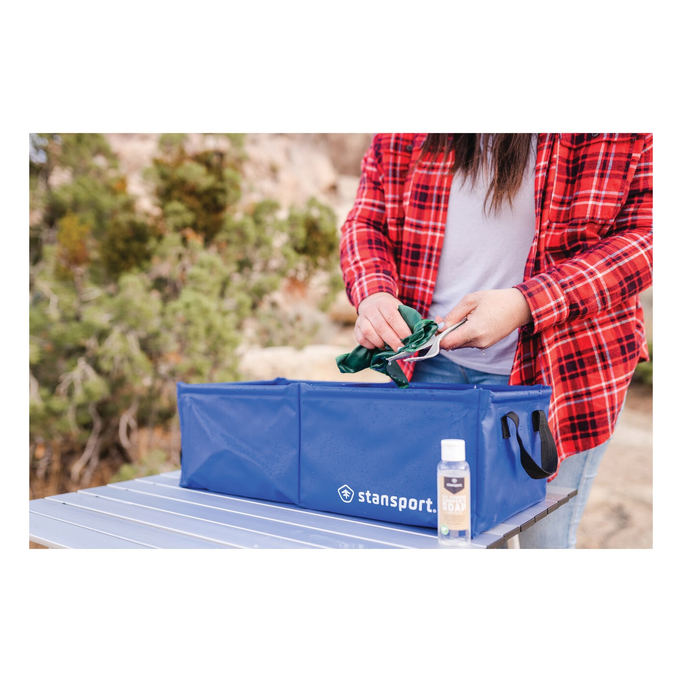 Stansport 879 Outdoor Double Sink, PVC - 5