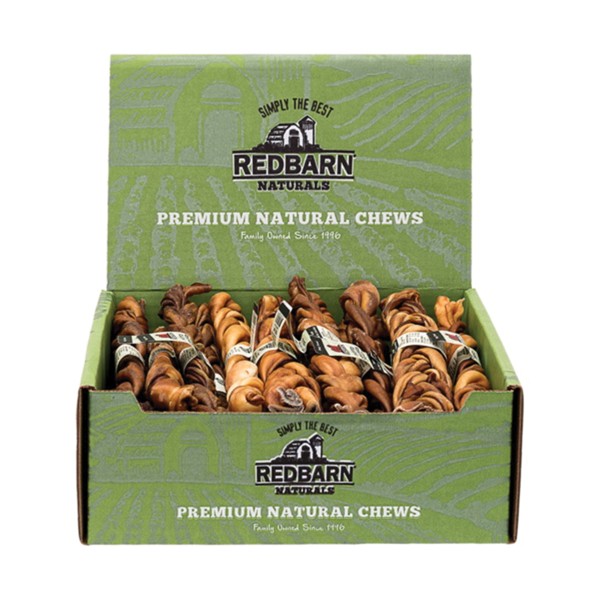 Redbarn 262007 Puffed Braid Dog Treat Chew, L, Beef Flavor, 1.52 oz - 2