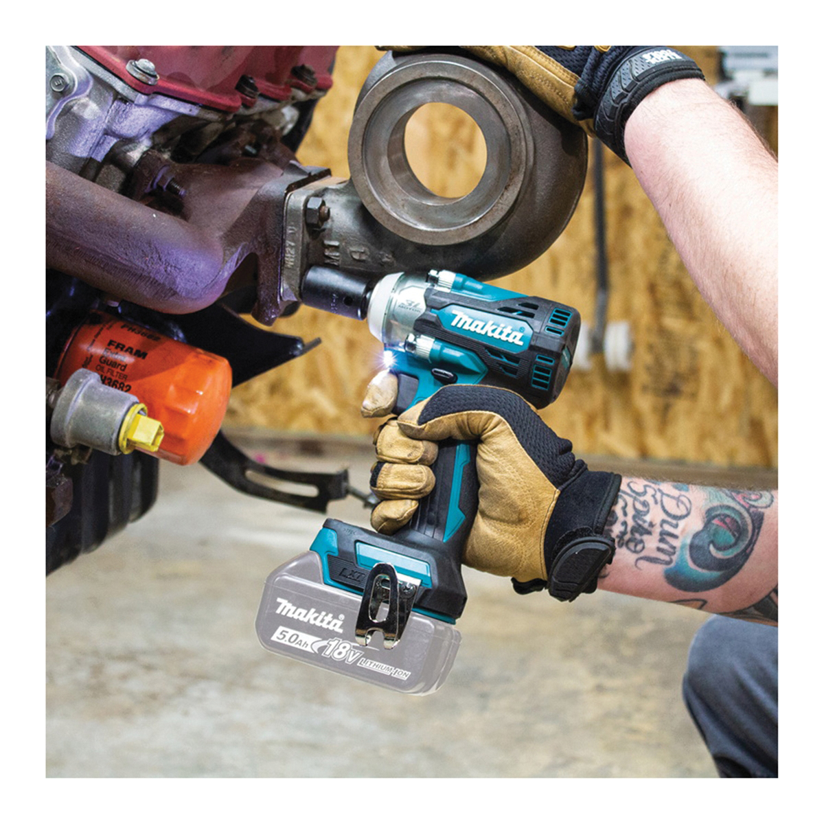 Makita LXT XWT14Z Cordless Impact Wrench with Friction Ring Anvil, Tool Only, 18 V, 1/2 in Drive, Square Drive - 5