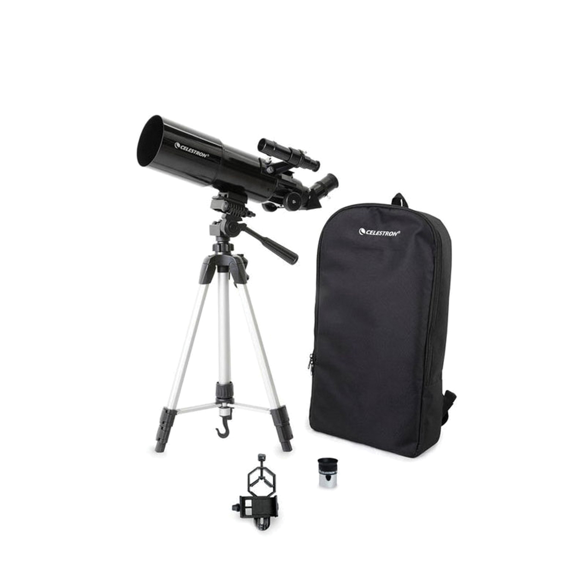 Celestron Travel Scope 80 Series 22030 Telescope with Smartphone Adapter, 3.1 in Aperture, 15.74 in L Focal - 2
