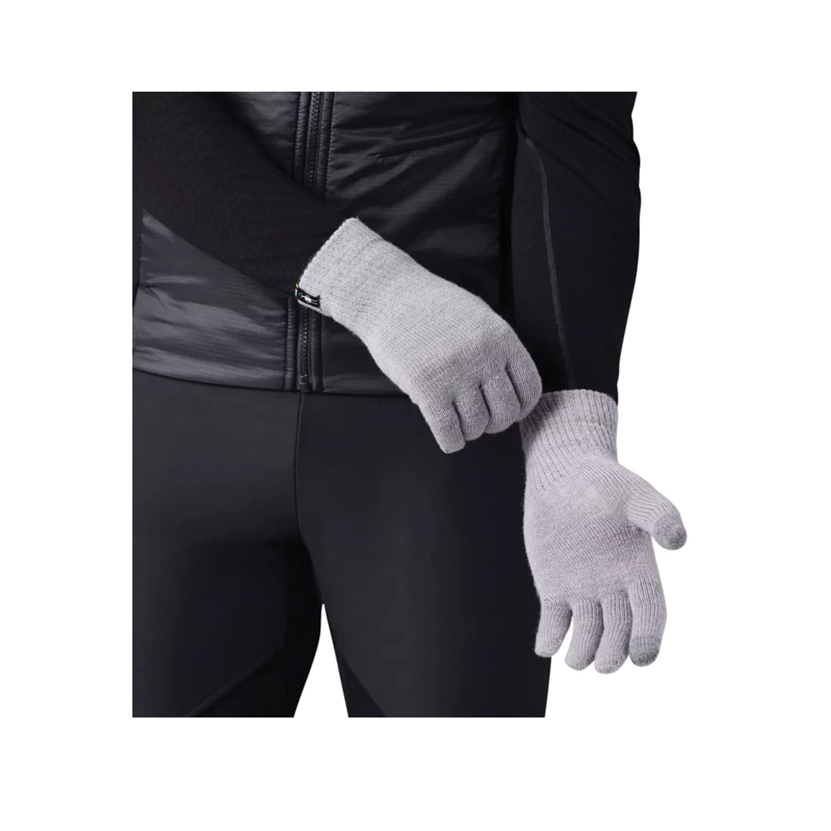 Smartwool SW011555-001-M Liner Gloves, M, Rib Knit Cuff, Elastodiene/Elastane/Fiber/Merino Wool/Polyester, Black - 2