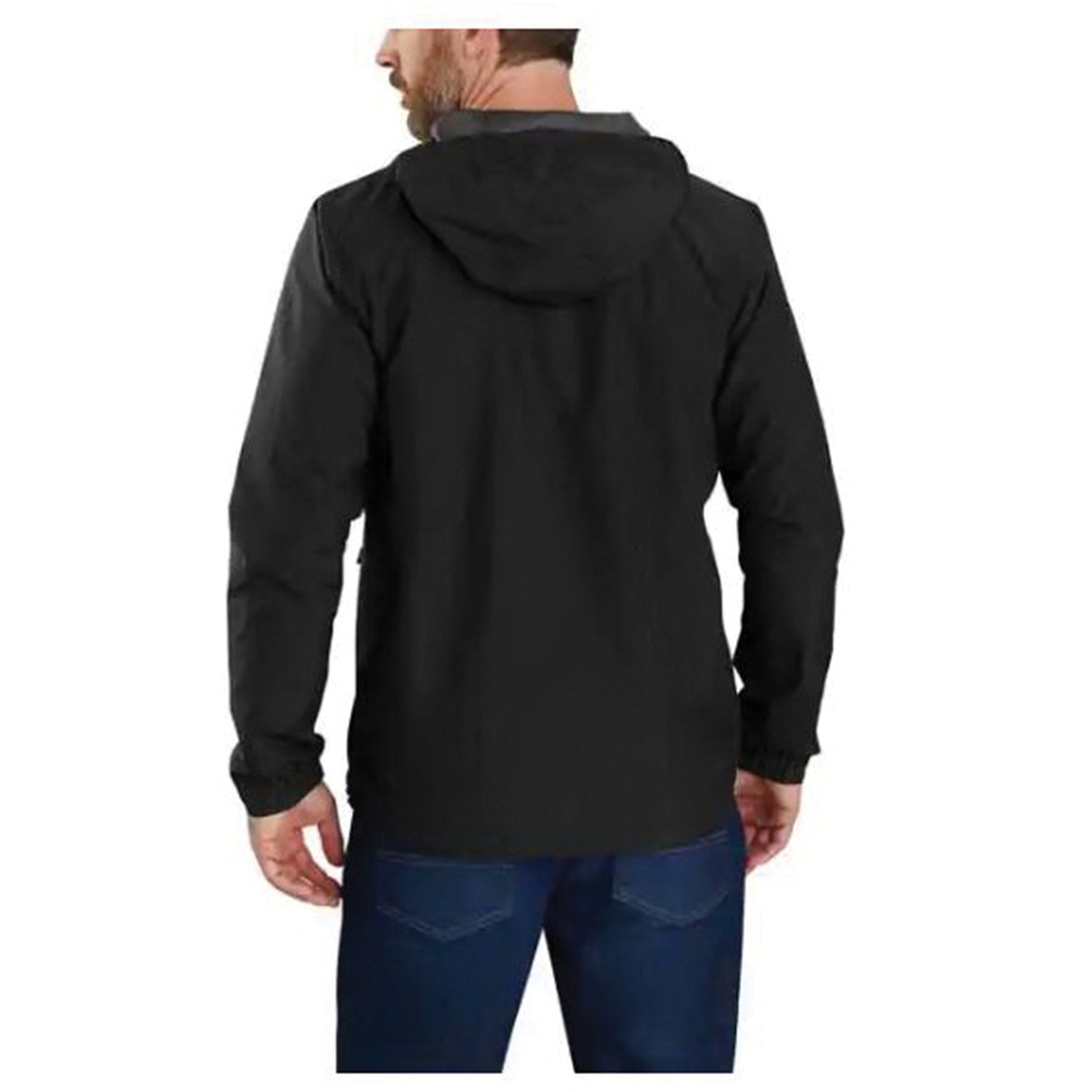 Carhartt 104671-STL-M Jacket, M, Nylon, Steel, Hooded Collar, Zipper Closure - 2