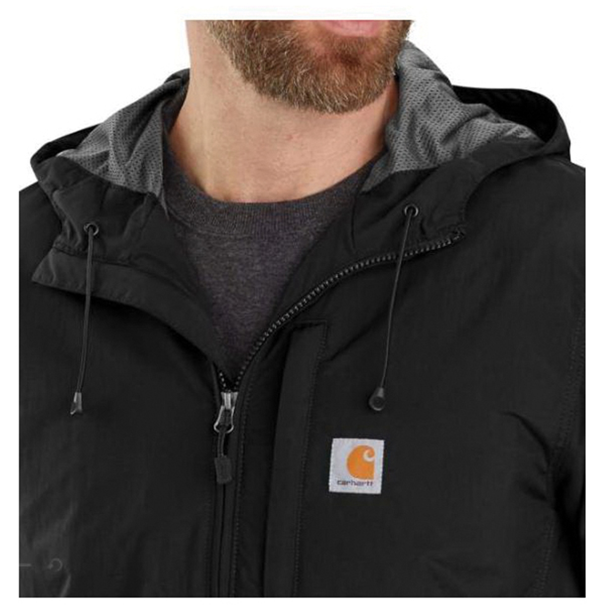 Carhartt 104671-STL-M Jacket, M, Nylon, Steel, Hooded Collar, Zipper Closure - 5