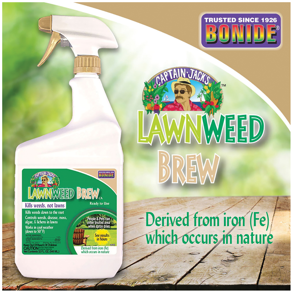 Bonide Captain Jack's 26102 Ready-to-Use Lawnweed Brew, Liquid, Spray Application, 32 oz - 4