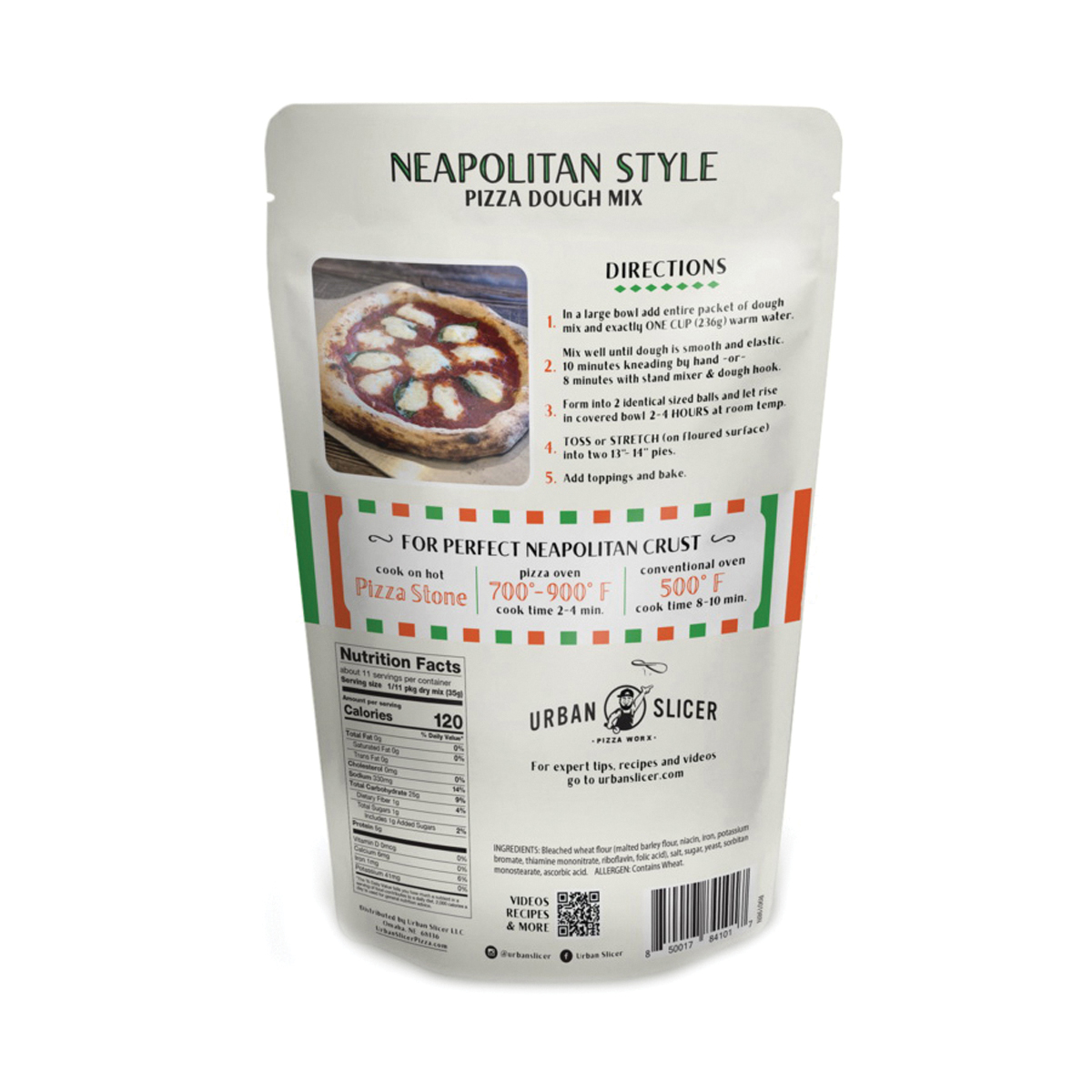 Urban Slicer Pizza Worx NSPIZZADOUGH Neapolitan Style Pizza Dough, 13.4 oz Pack - 2