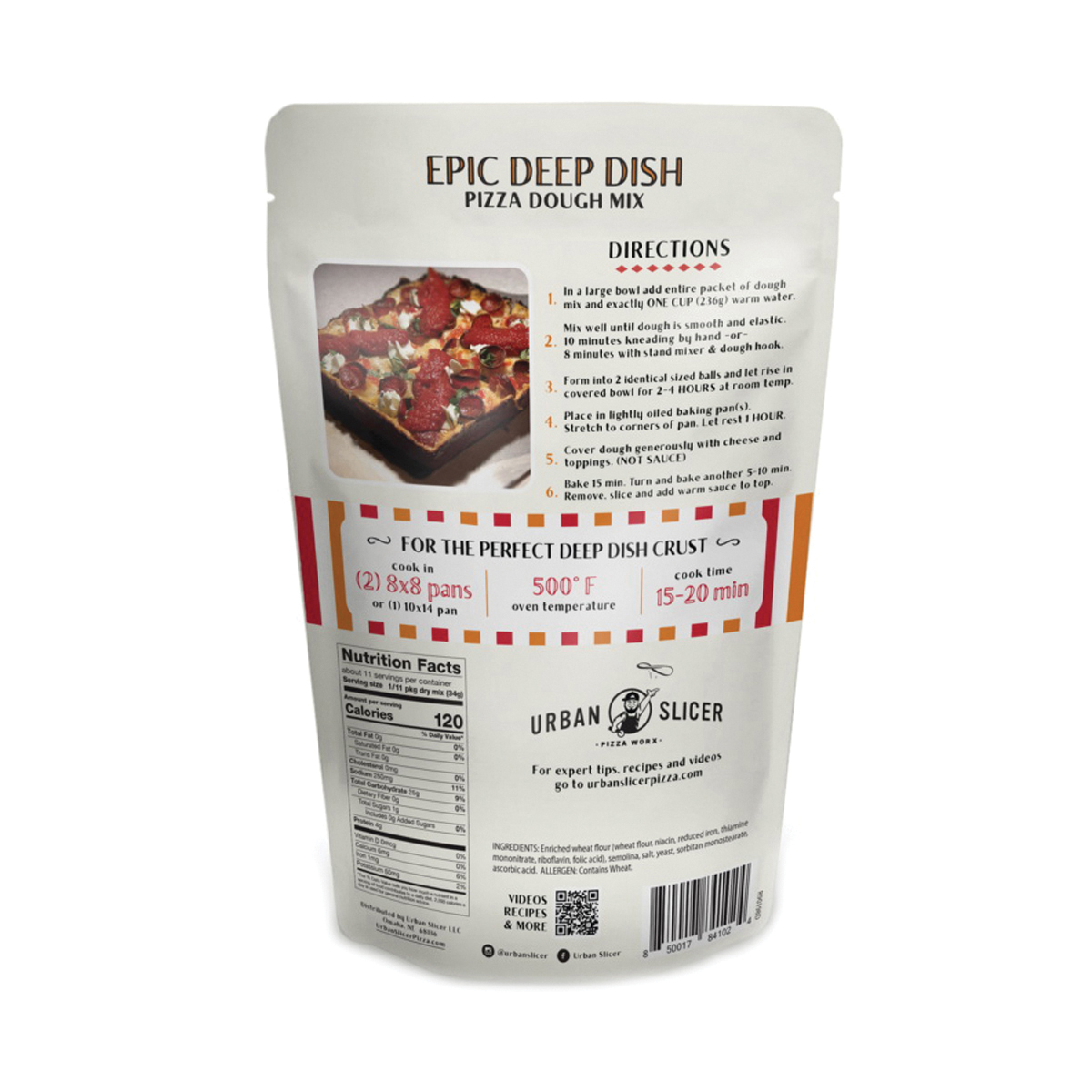 Urban Slicer Pizza Worx DDDPIZZADOUGH Detroit Deep Dish Pizza Dough, 13.2 oz Pack - 2