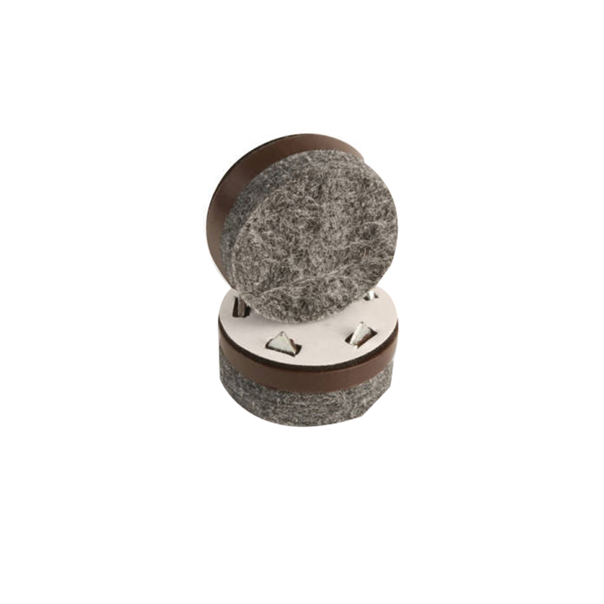 Slipstick GorillaFelt CB257 Protective Feet, Felt/Plastic, Brown/Gray, 1 in Dia, Round - 3