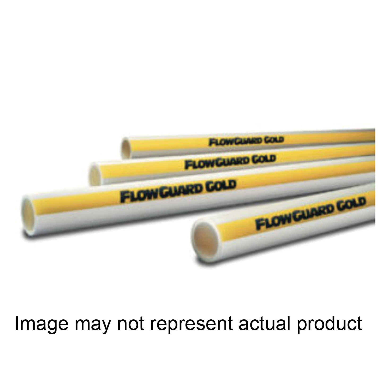 Cresline FlowGuard Gold Series 44905 Pipe, 1/2 in, 10 ft L, Solvent Weld, CPVC, Tan/Yellow