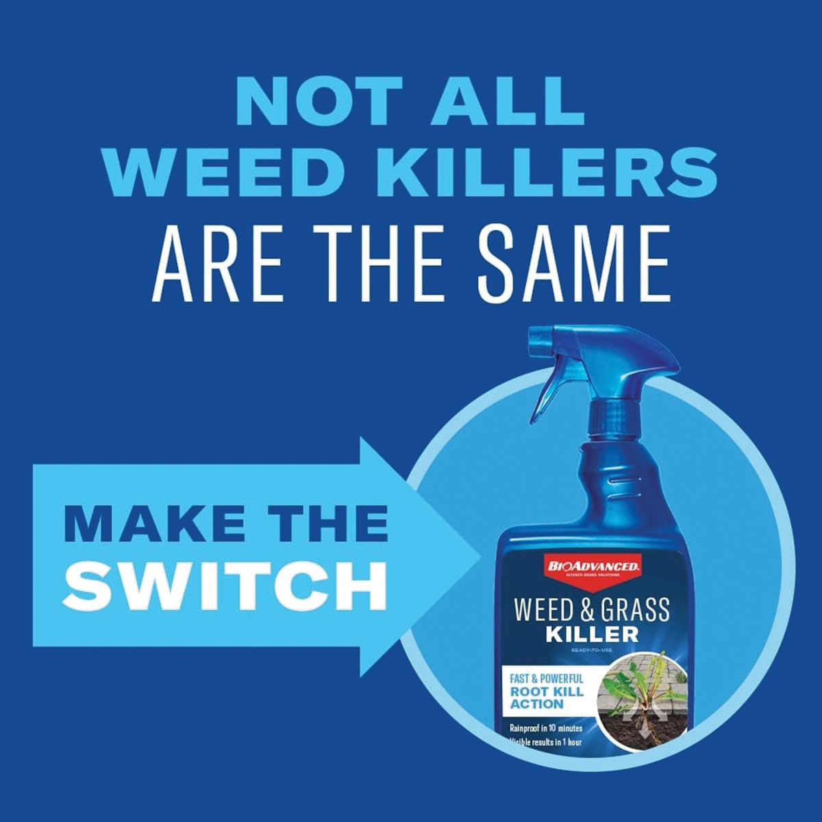 BioAdvanced 704197A Ready-to-Use Weed and Grass Killer, Liquid, Light Blue, 24 oz Bottle - 2