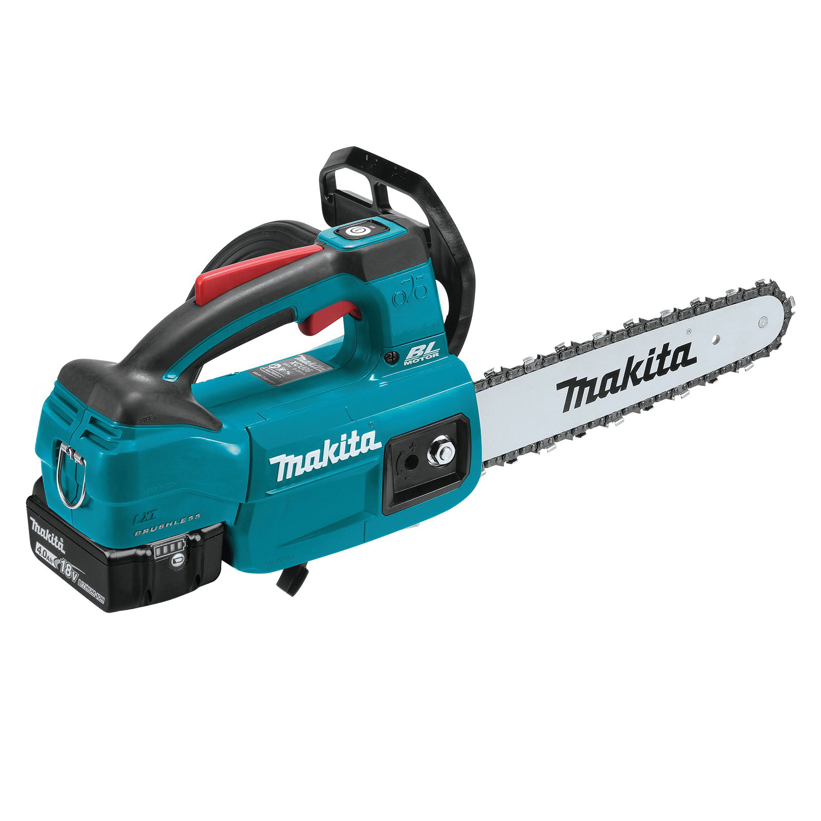 Makita XCU06SM1 Cordless Chainsaw Kit, Tool Only, 4 Ah, 18 V, Lithium-Ion, 10 in L Bar, 3/8 in Pitch, Narrow Kerf Chain - 2