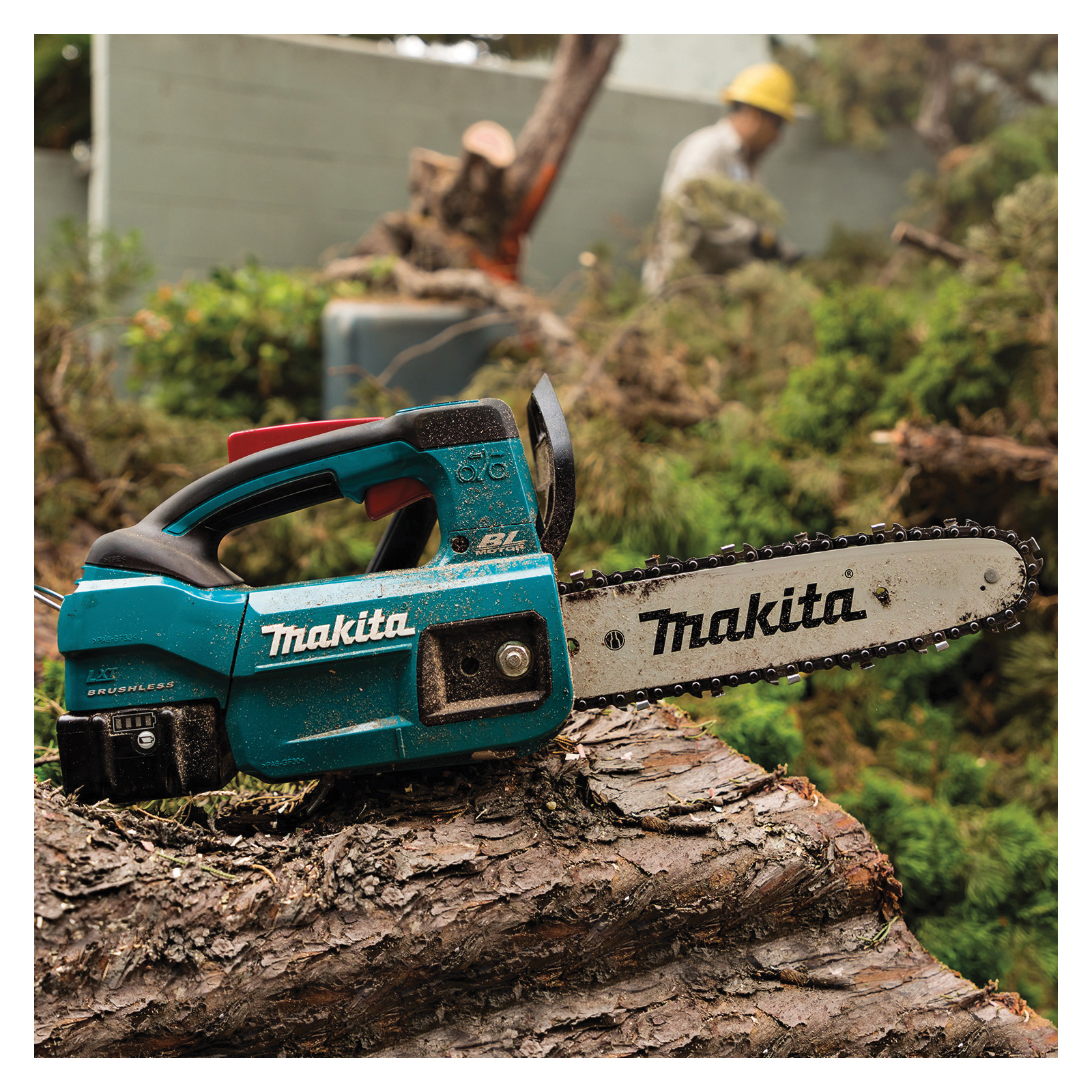Makita XCU06SM1 Cordless Chainsaw Kit, Tool Only, 4 Ah, 18 V, Lithium-Ion, 10 in L Bar, 3/8 in Pitch, Narrow Kerf Chain - 5