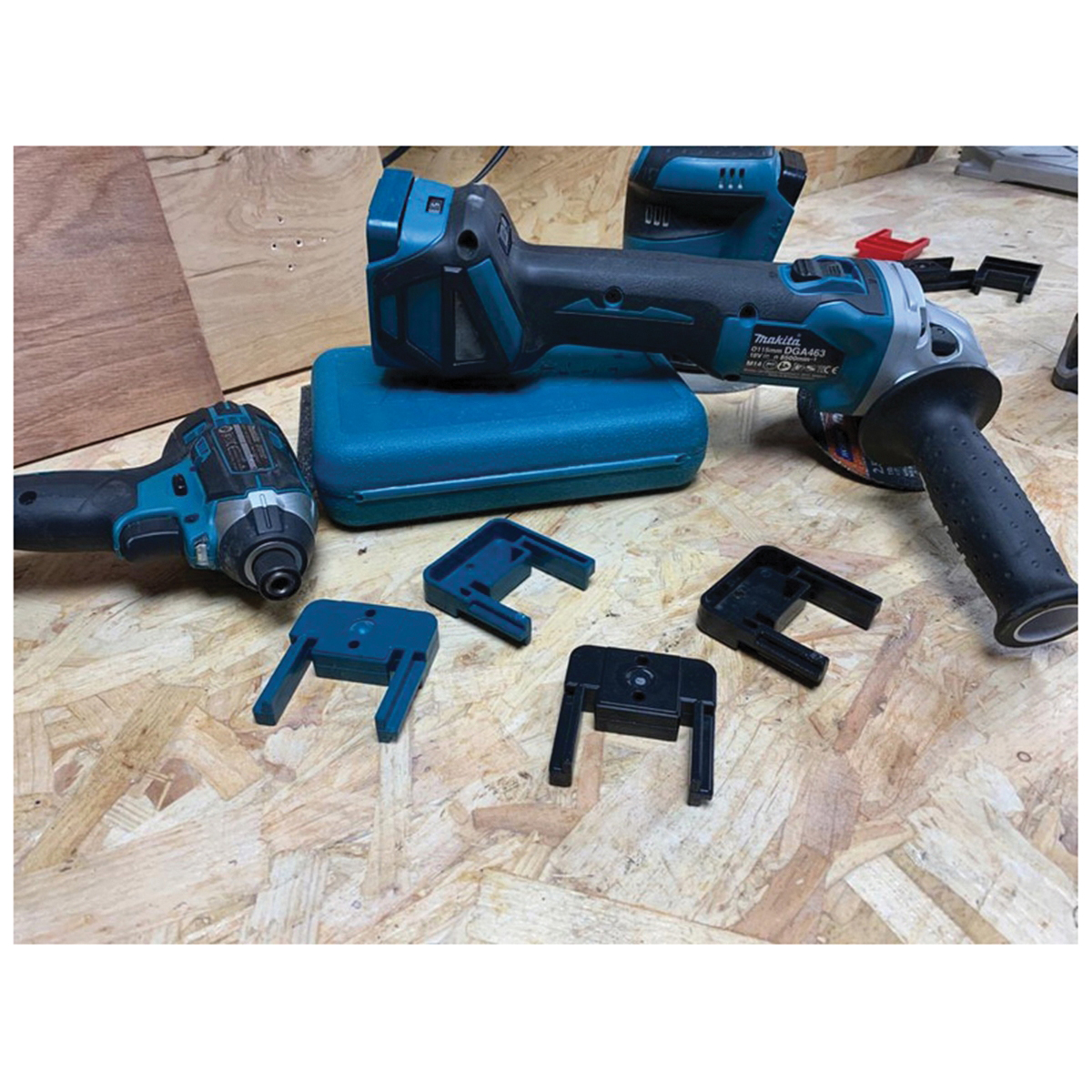 StealthMounts TM-MK18-BLU-4 Tool Mount, For: Makita 18 V LXT Tools, ABS, Blue, 4/PK - 2