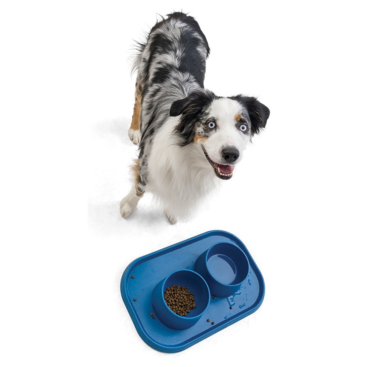 West Paw HA001MAR No-Slip Bowl, 6 in ID x 7 in OD Dia, One-Size, 35 oz Volume, Plastic, Marine - 2