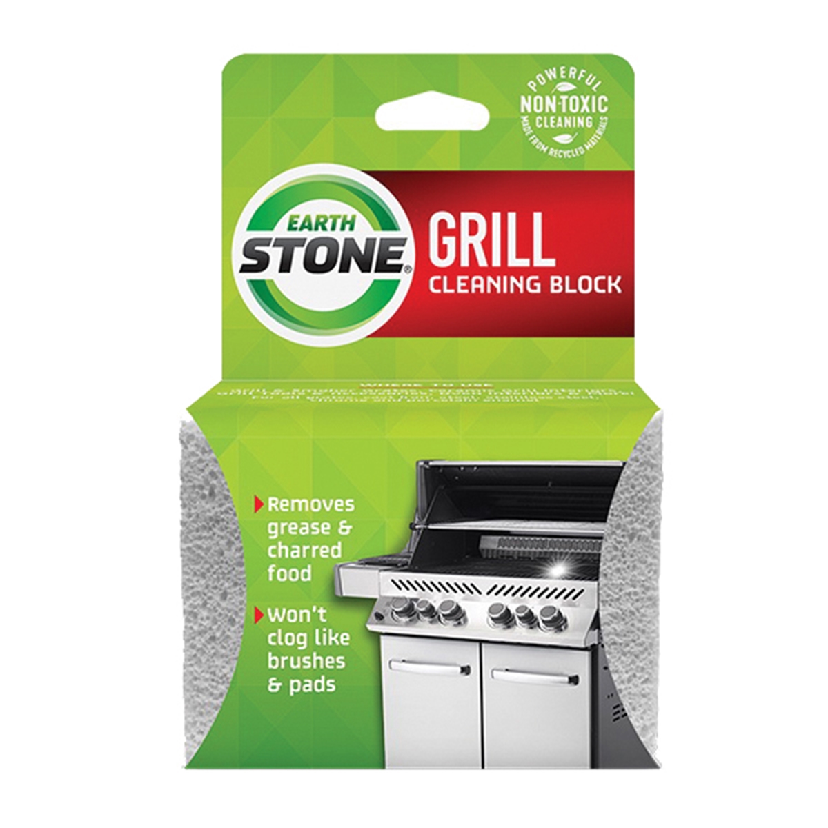 EarthSTONE 750SHB006 Grill Cleaning Block Starter Kit, EZ Grip Handle - 2