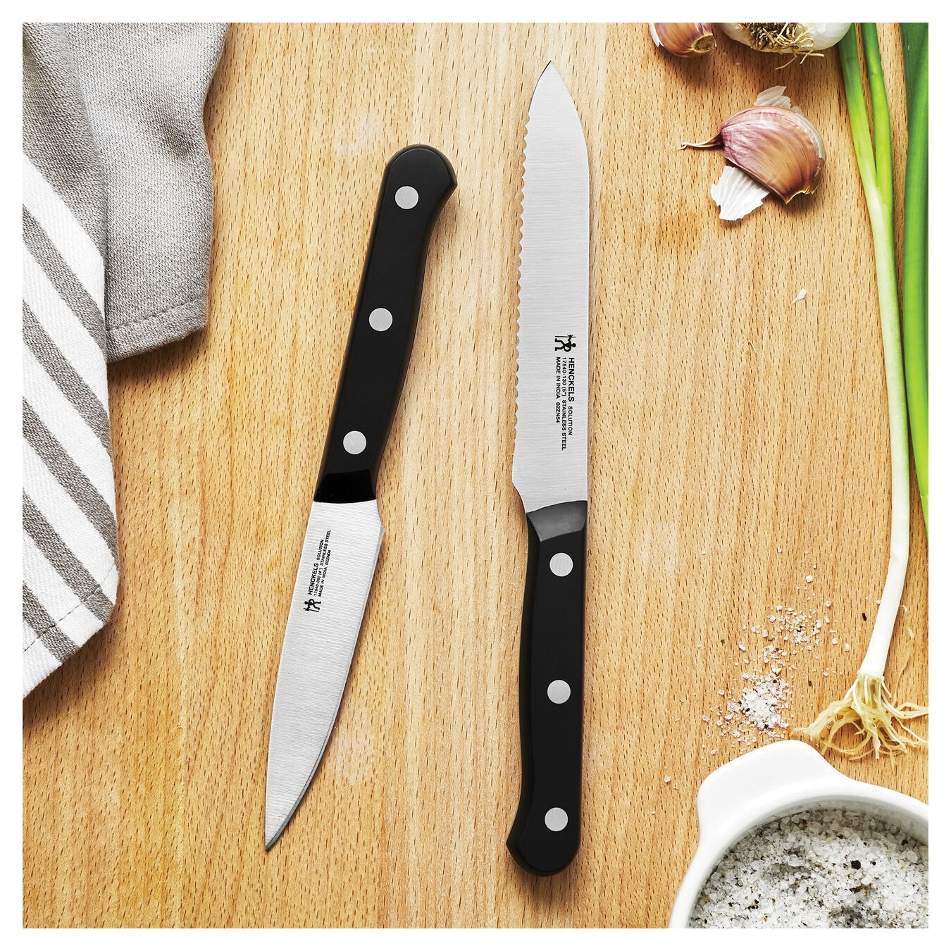 Zwilling 17552-011 Utility Knife Set, 2-Piece, ABS/Stainless Steel, Black/Silver, Matte - 2