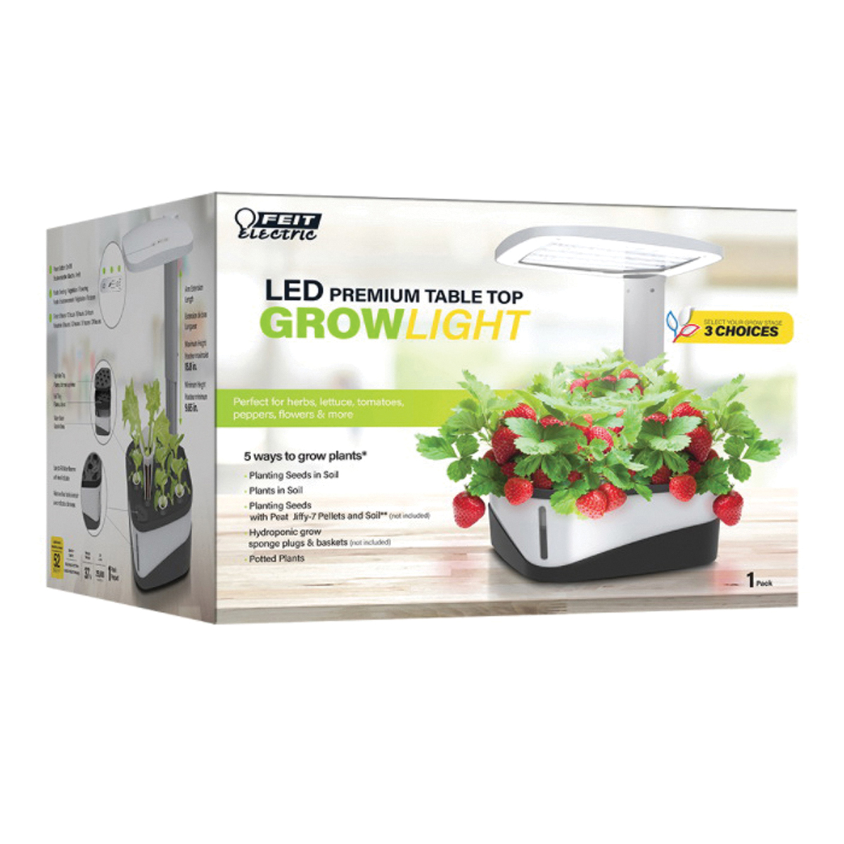 Feit Electric GLP20/TABLE/37W/LED Tabletop LED Grow Light, Premium, 37 W, LED Lamp, White Light - 3