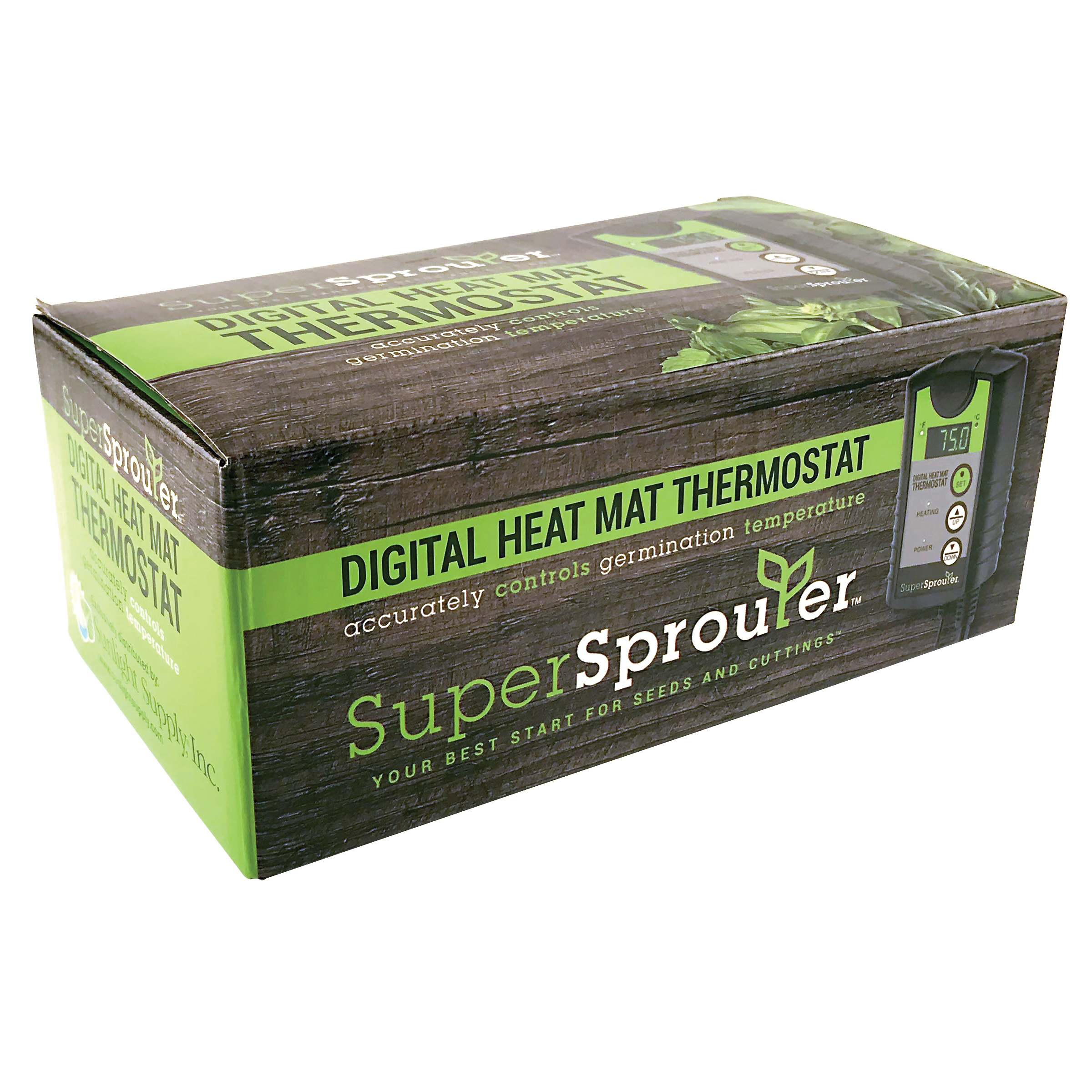 Super Sprouter HGC726700 Seedling Heat Mat Thermostat, Plug-in, 68 to 108 deg F Control, LED Display - 2