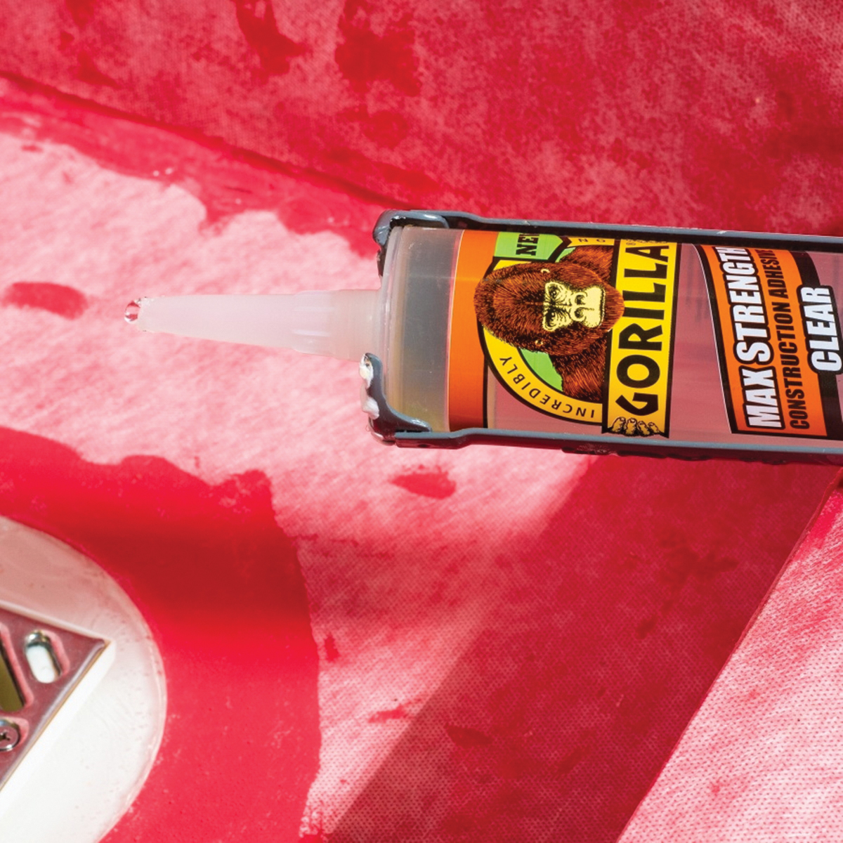 Gorilla 105045 Max Strength Construction Adhesive, Clear, 2.5 fl-oz Tube - 2