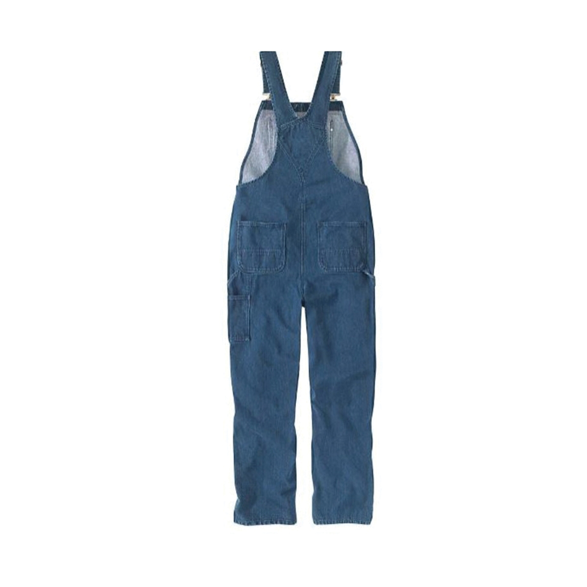 Carhartt 104672-DST-38X32 Bib Overalls, Fits to Waist Size: 38 in, Cotton Denim, Dark Stone, Loose Fit, 32 in L Inseam - 2