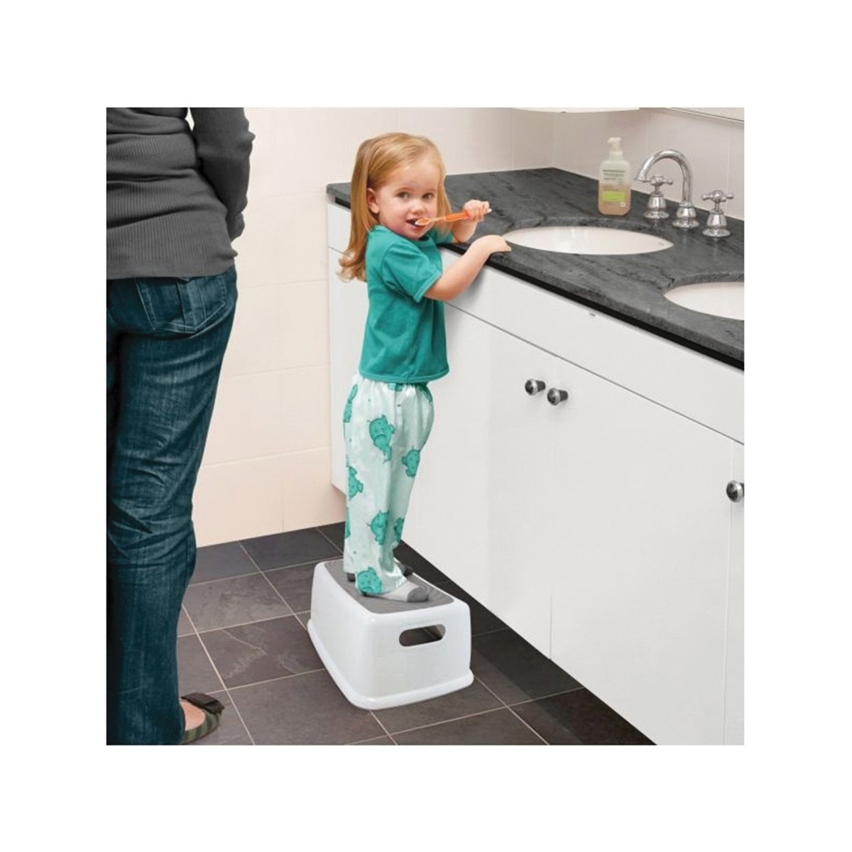 Dreambaby Toddler & Me L6062 Step Stool, 6-1/2 in H, Gray - 4