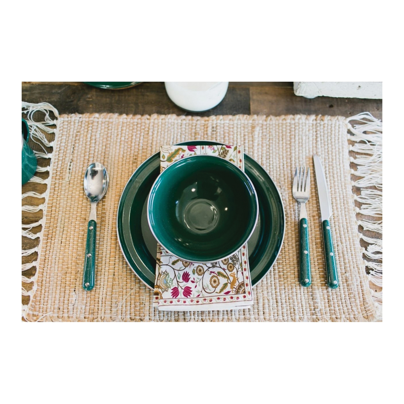 GSI Pioneer Series 25216 Cutlery Set, Stainless Steel, Green, Enameled - 5