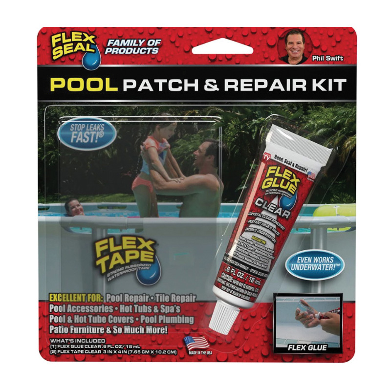 Flex Seal POOLKITMINI Patch and Repair Kit, Clear, 3-Piece