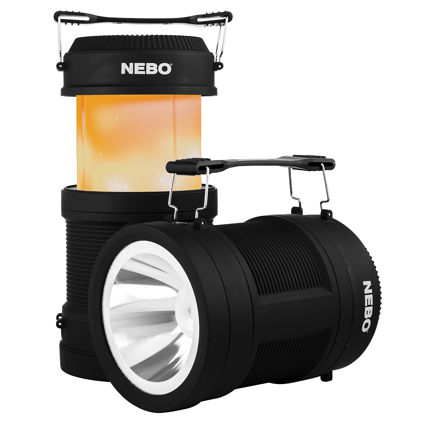 Nebo 6849 Pop-Up Lantern and Spot Light, LED Lamp, ABS/Rubber, Black - 1