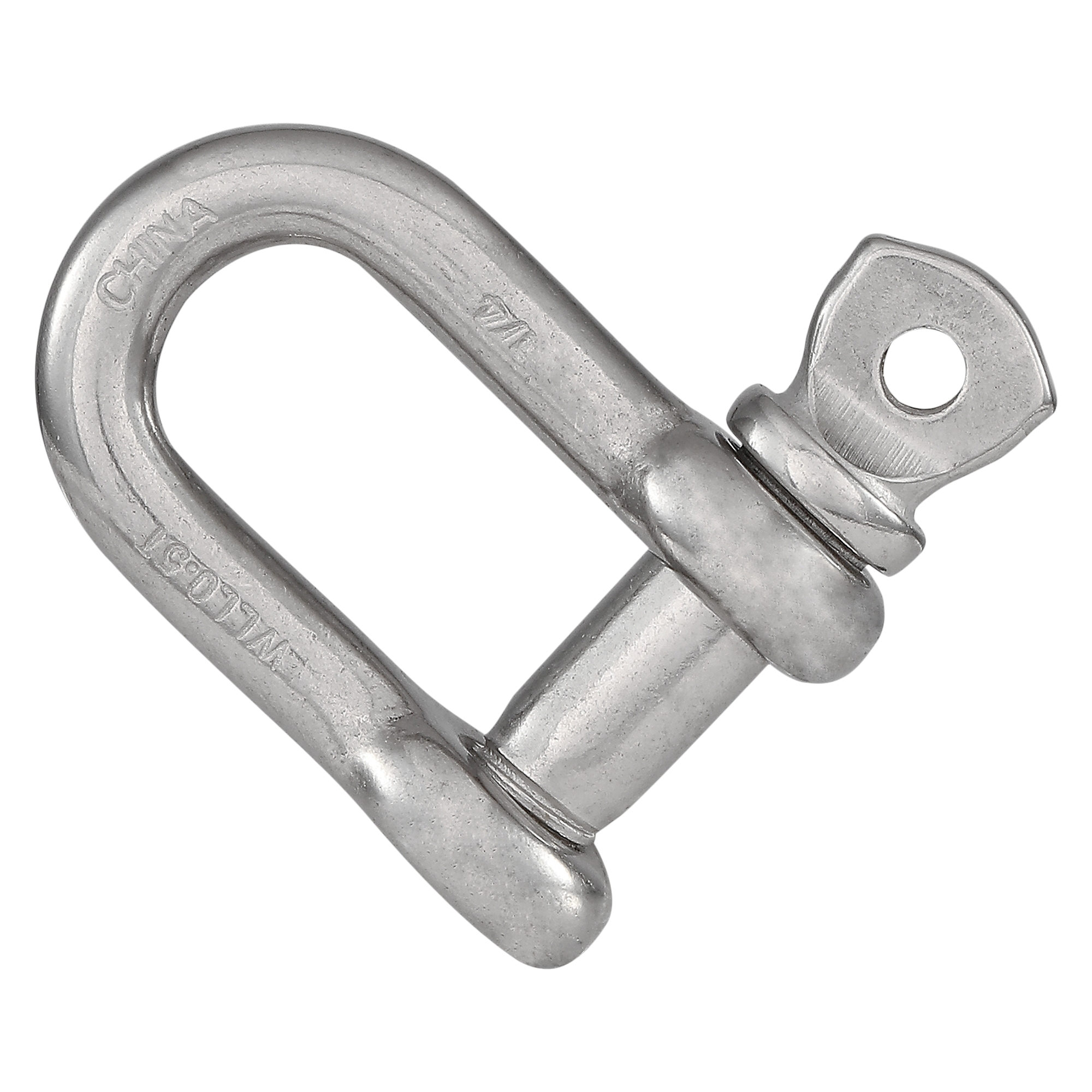 National Hardware N100-354 D-Shackle, 1/4 in, 1000 lb Working Load, 316 Grade, Stainless Steel, Smooth, 7/8 in L Inside - 2