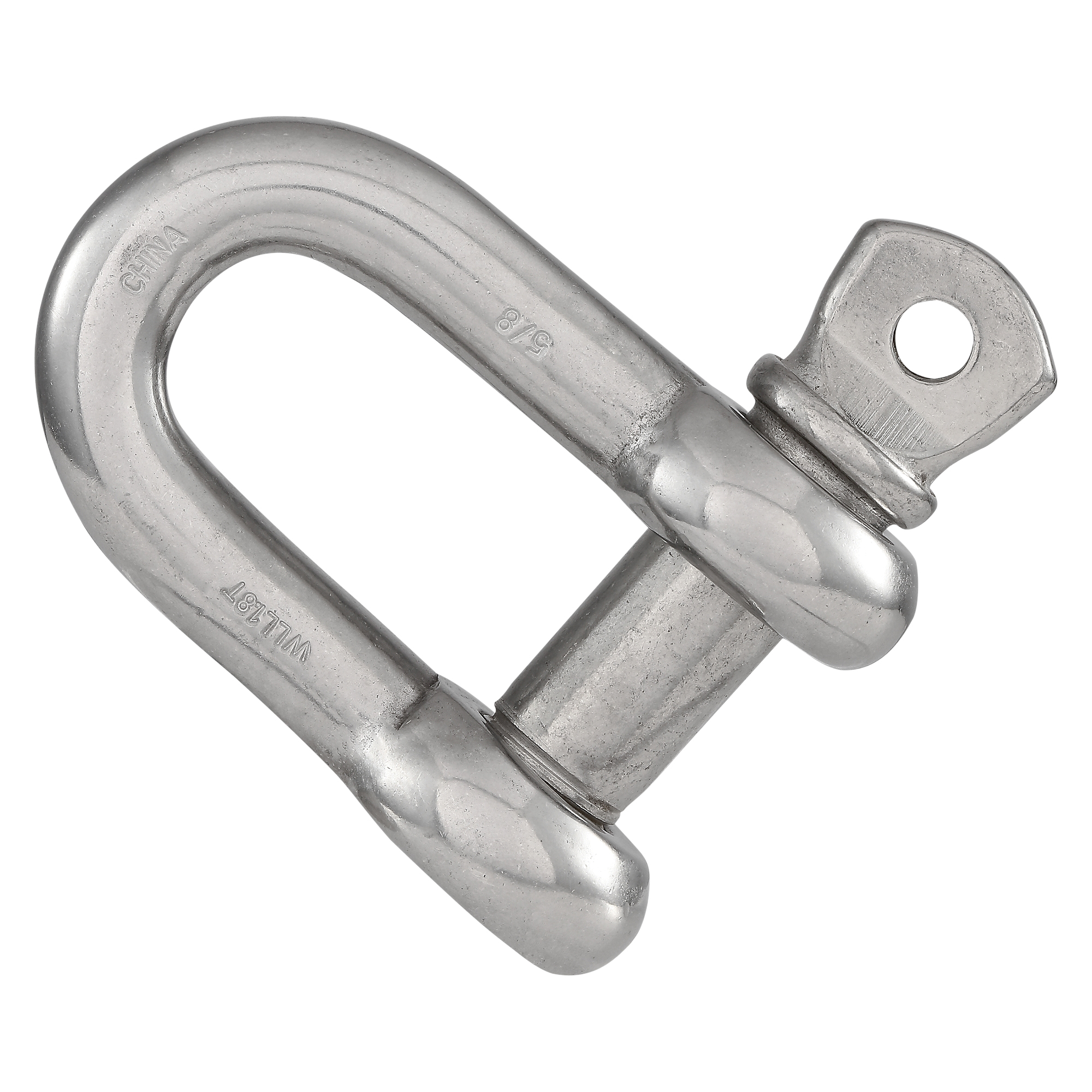 National Hardware N100-358 D-Shackle, 5/8 in, 5000 lb Working Load, 316 Grade, Stainless Steel, 1-31/32 in L Inside - 2
