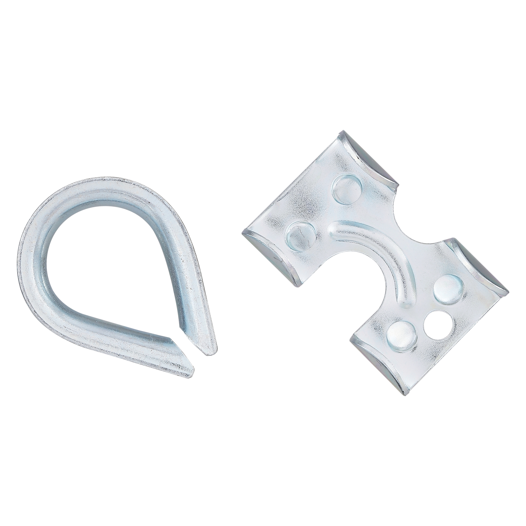National Hardware N100-266 Rope Clamp Kit, 1/4 in Dia Cable, Steel, Zinc - 2