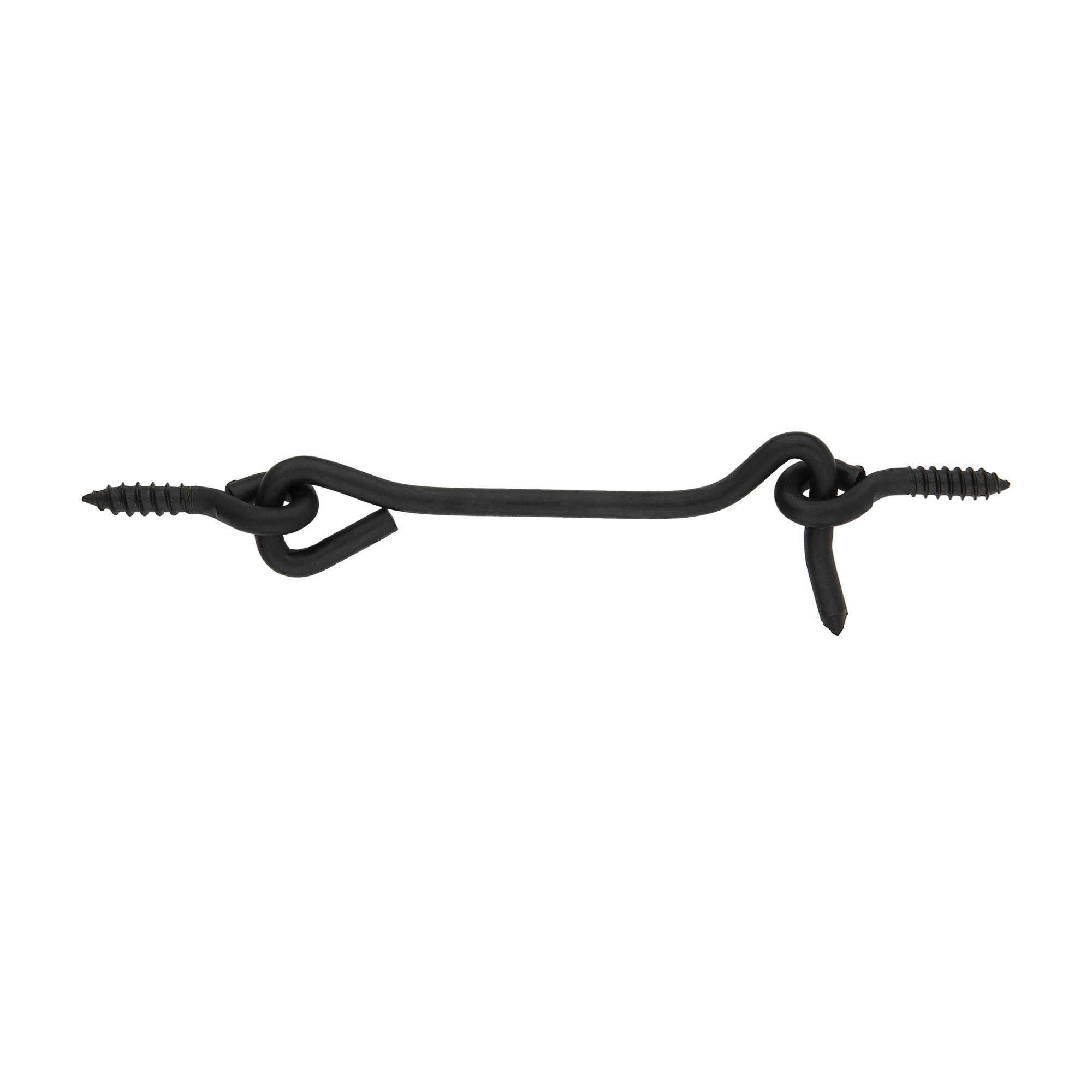 National Hardware N166-005 Hook and Eye, 4 in L, 5/32 in W, Steel, Black - 2