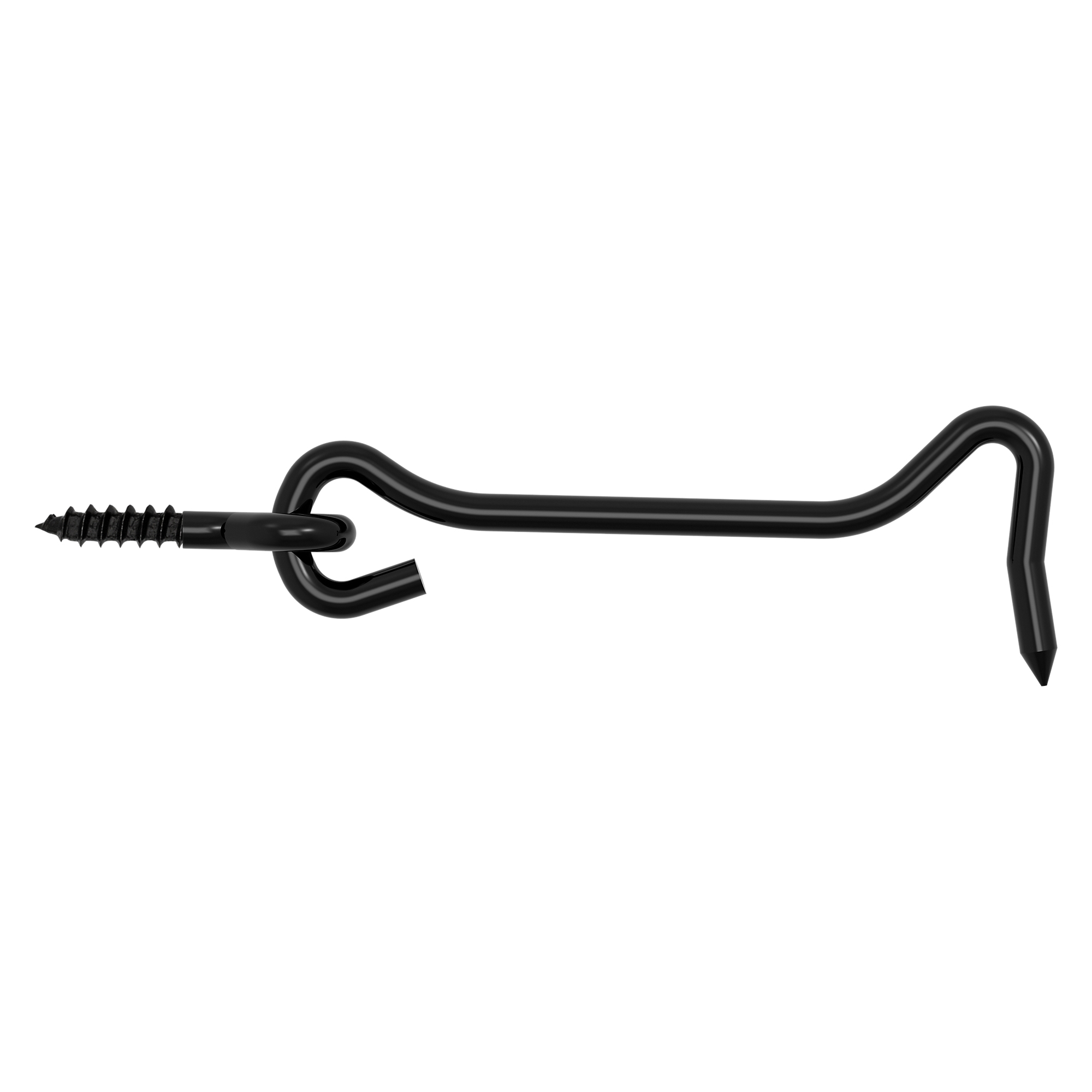 National Hardware N166-005 Hook and Eye, 4 in L, 5/32 in W, Steel, Black - 4