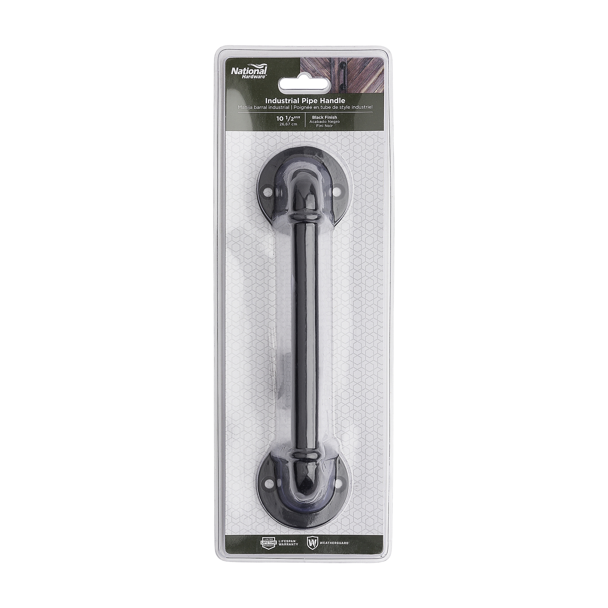 National Hardware N166-013 Industrial Pipe Handle, 10-1/2 in L Handle, Steel, Black - 5