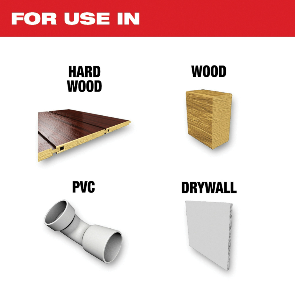 Milwaukee 49-25-1131 Blade, 1-3/8 in, 1-5/8 in D Cutting, HCS, 1/PK - 2