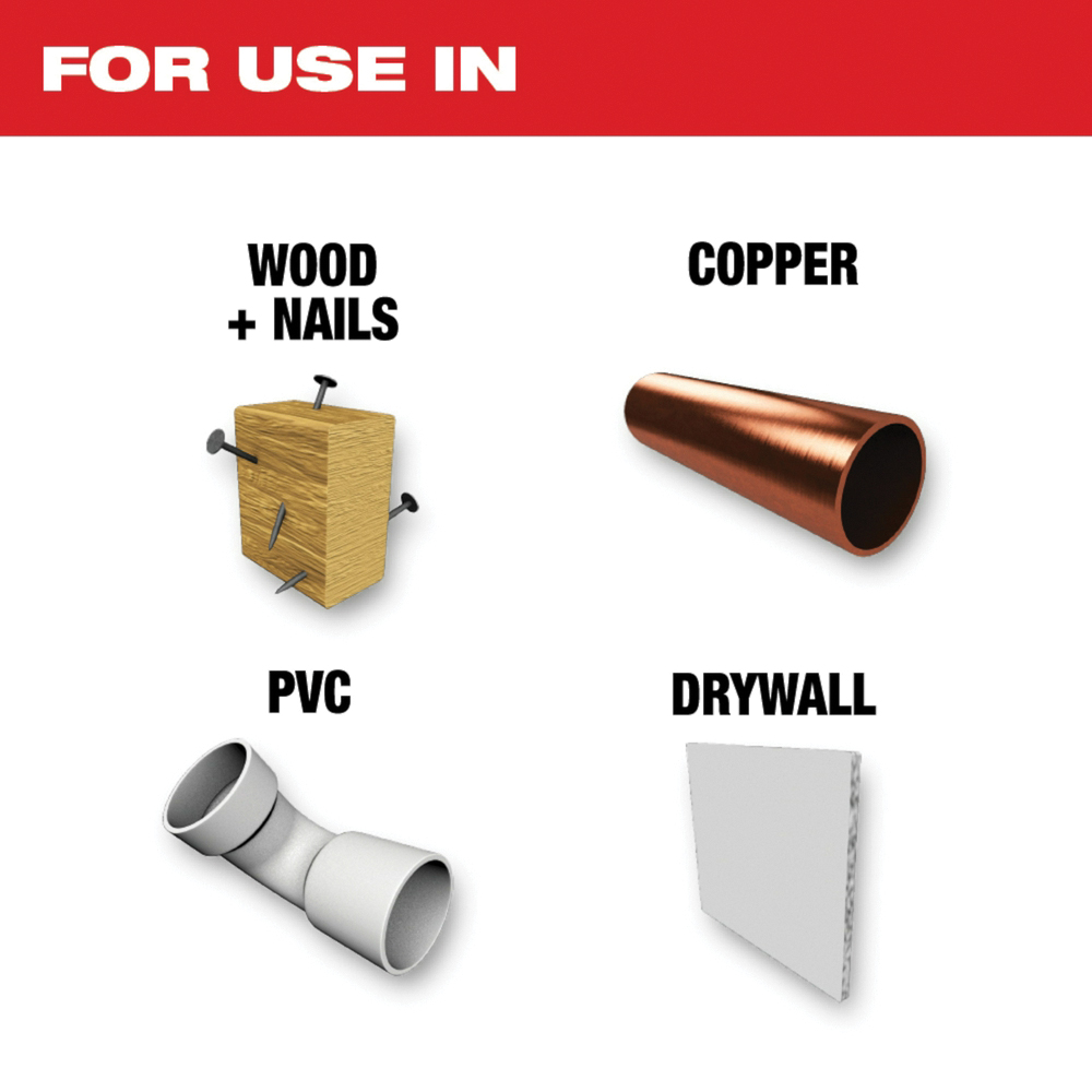 Milwaukee 49-25-1203 Blade, 1-1/4 in, 1-5/8 in D Cutting, HCS/Titanium - 2