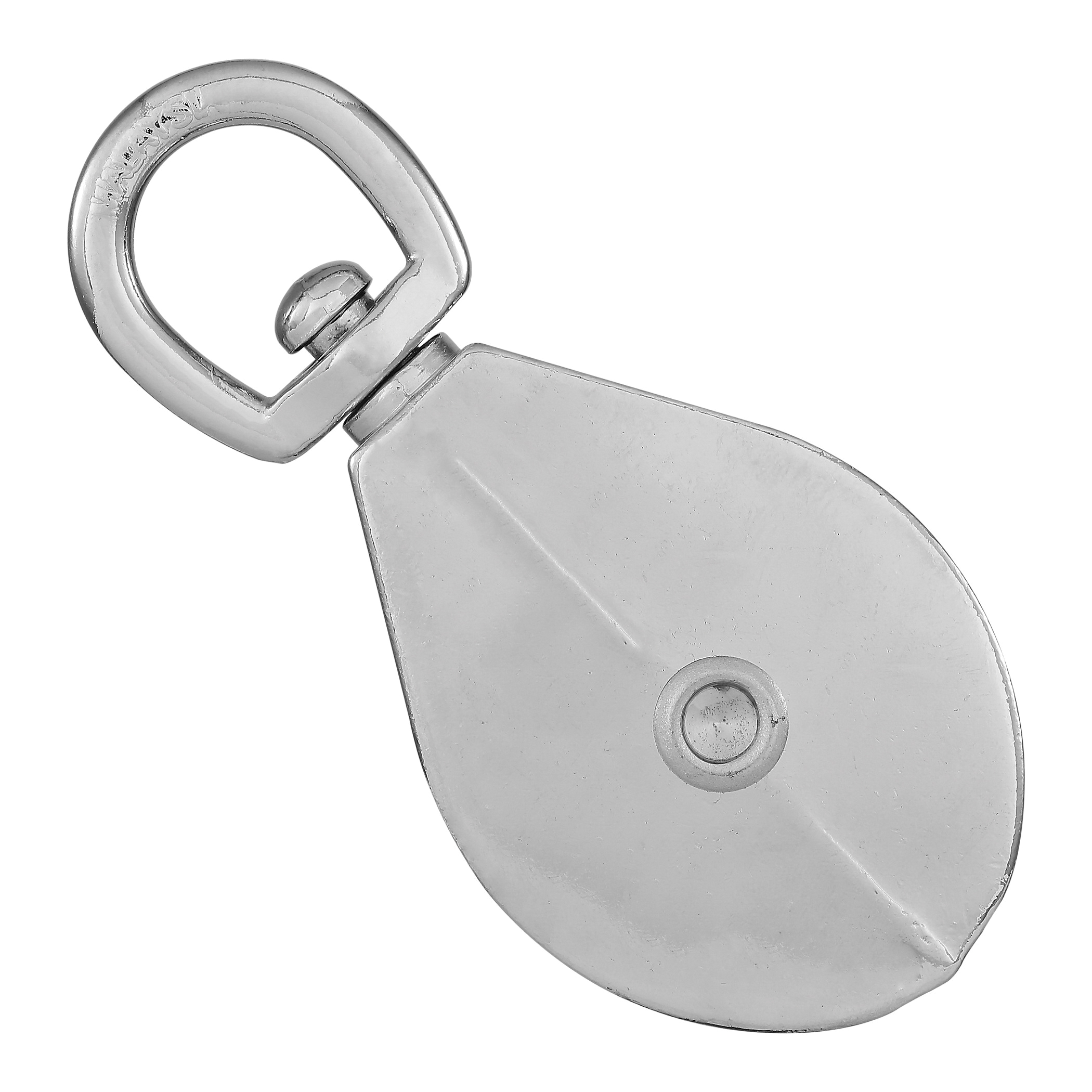 National Hardware N100-296 Pulley, 1/2 in Rope, 55 lb Working Load, 1/2 in L x 1-15/16 in H Sheave, Nickel - 2