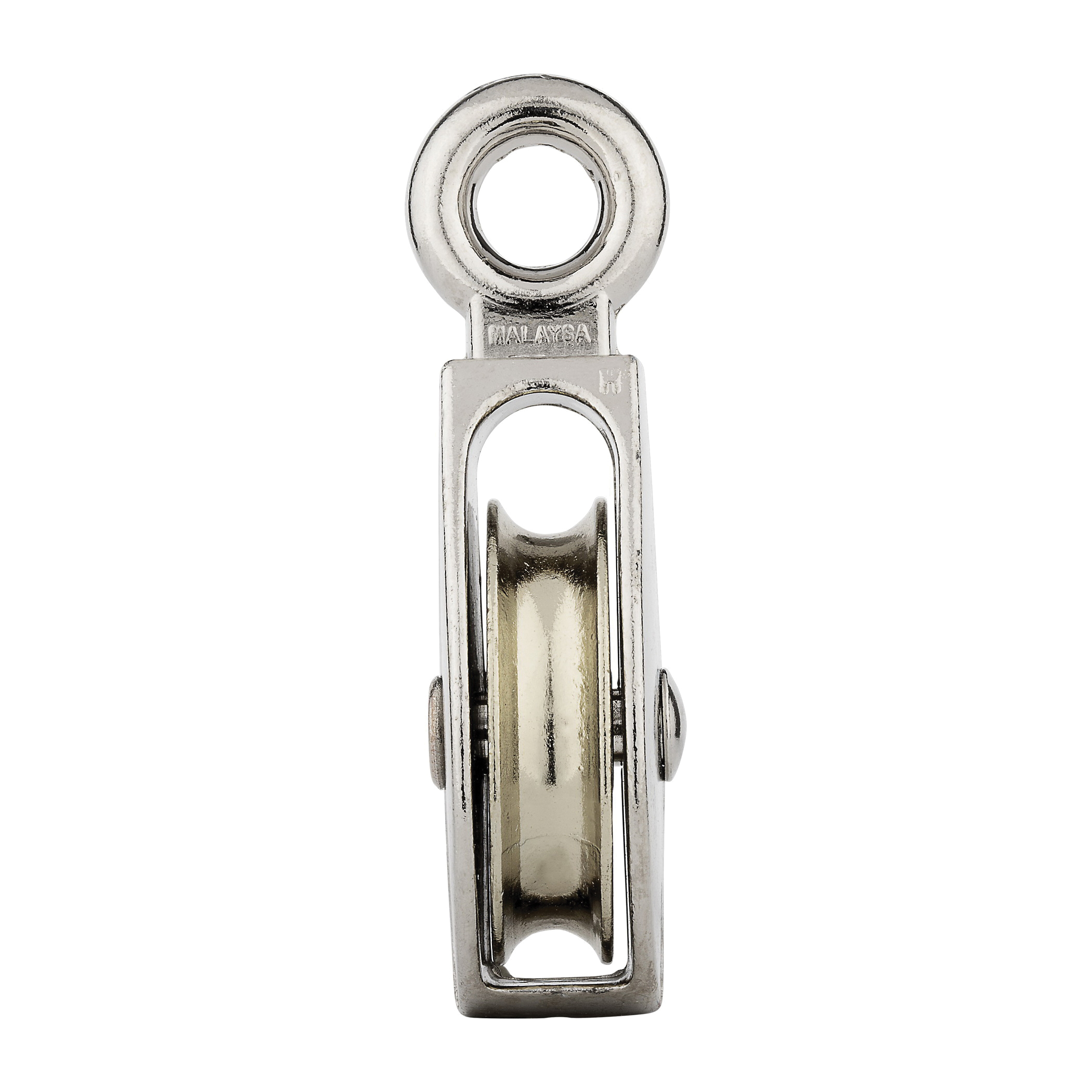 National Hardware N100-335 Pulley, 15/32 in Rope, 125 lb Working Load, 15/32 in L x 1-15/16 in H Sheave, Nickel - 3