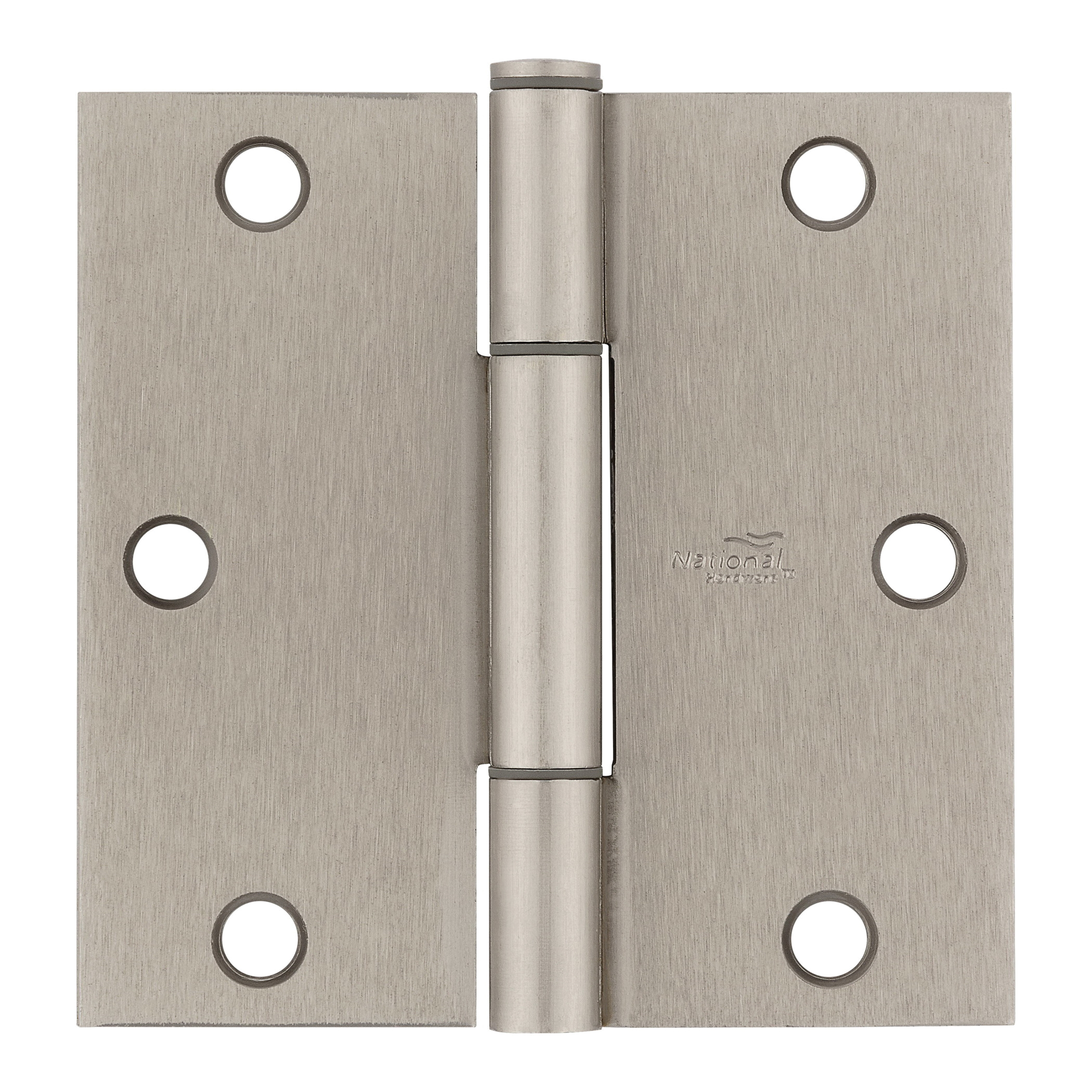 National Hardware N830-448 Door Hinge, 3-1/2 in H Door Leaf, 3/32 in Thick Door Leaf, 3-1/2 in H Frame Leaf, Steel - 2