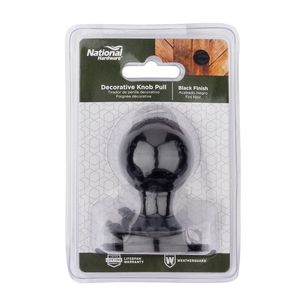 National Hardware N166-002 Pull Only Door Knob, 1-11/16 in Dia Knob, Steel - 4