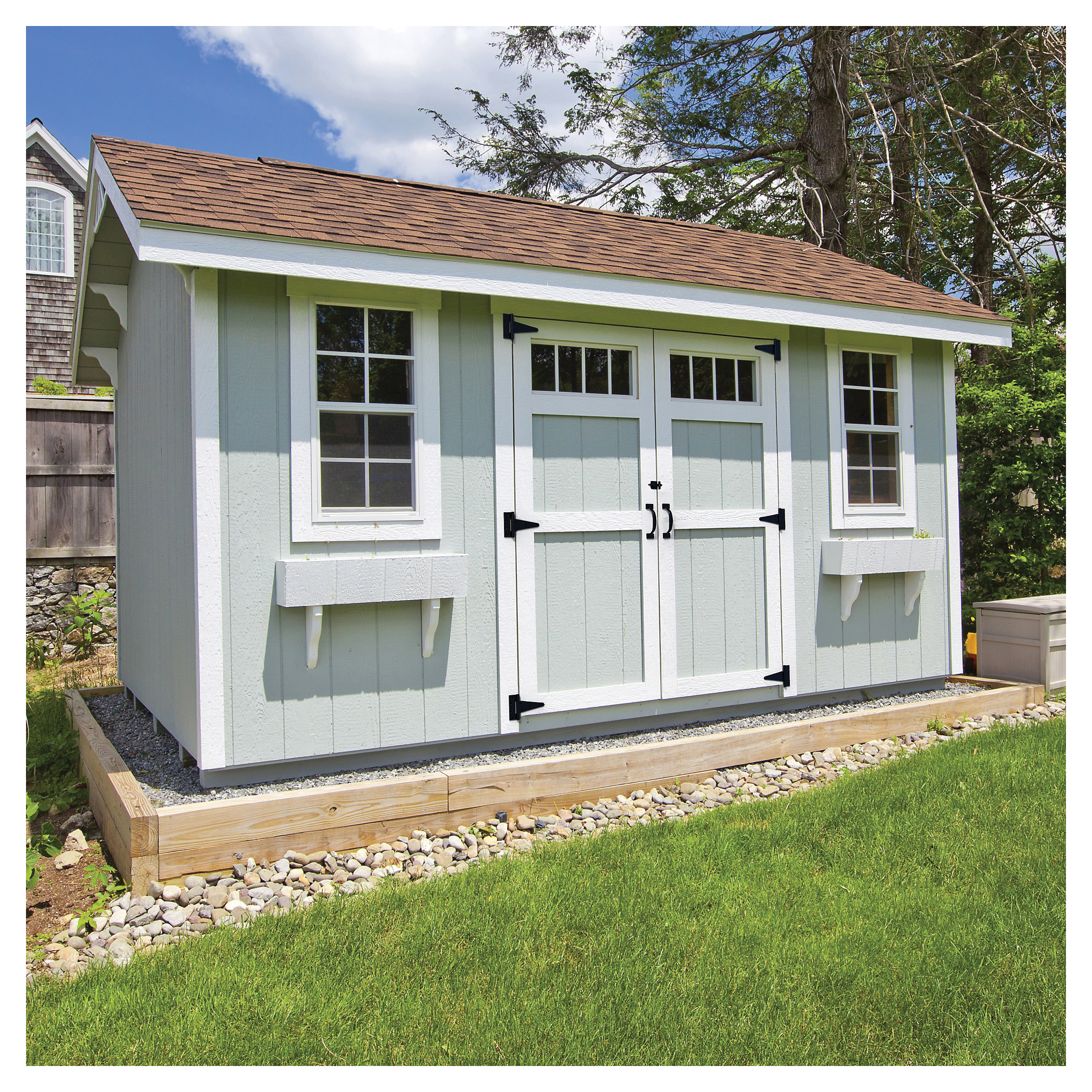 National Hardware N166-006 Shed Kit, Steel, Black, 11-Piece - 3