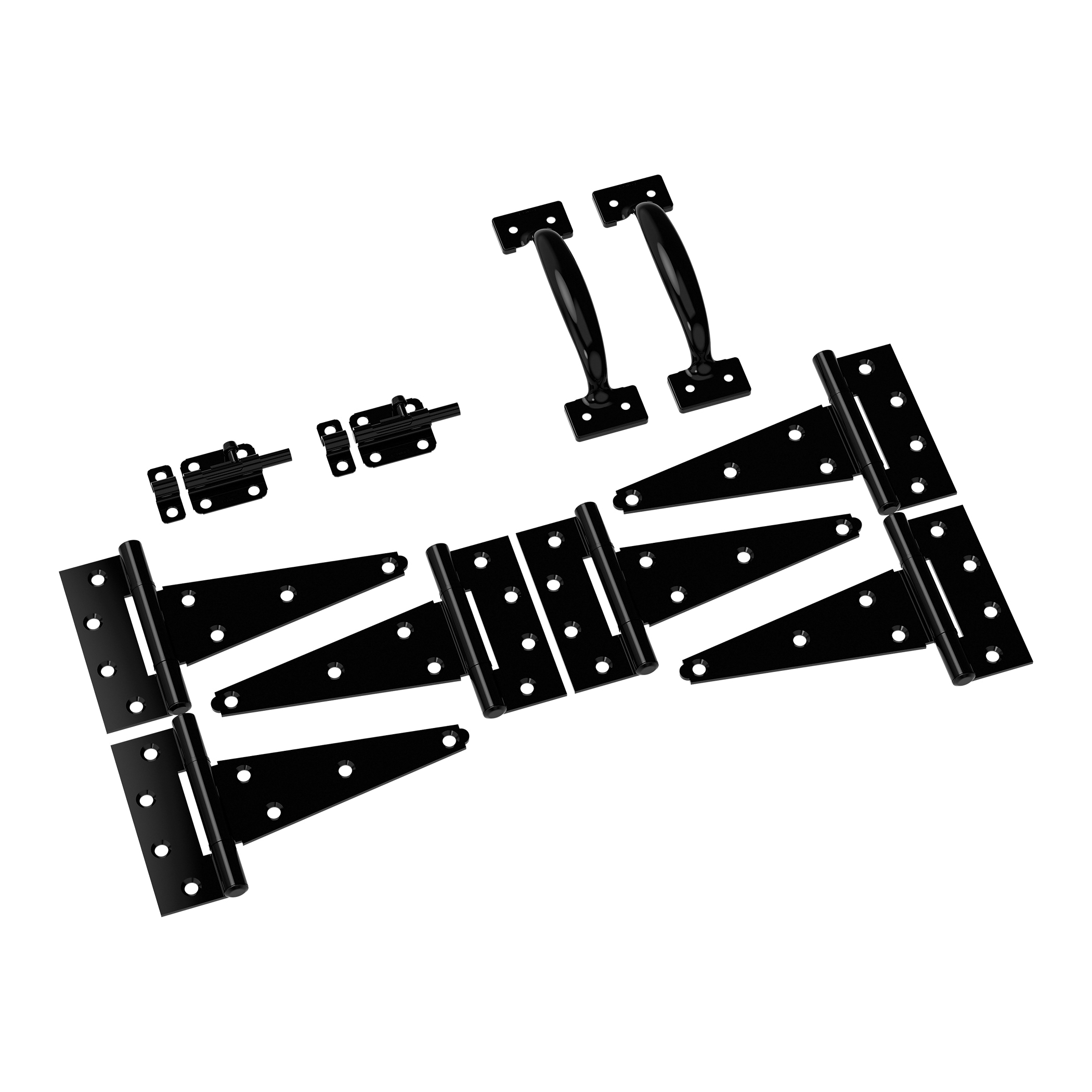National Hardware N166-006 Shed Kit, Steel, Black, 11-Piece - 4